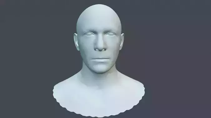 Male Head High-Poly Version