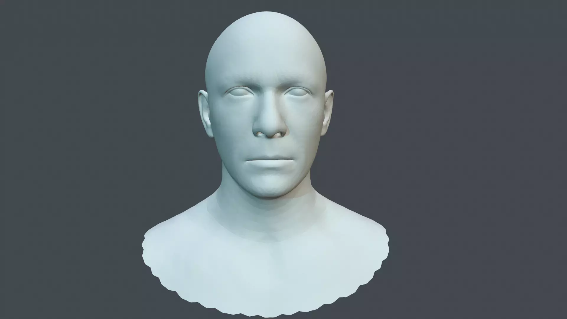 Male Head High-Poly Version 3D model_0