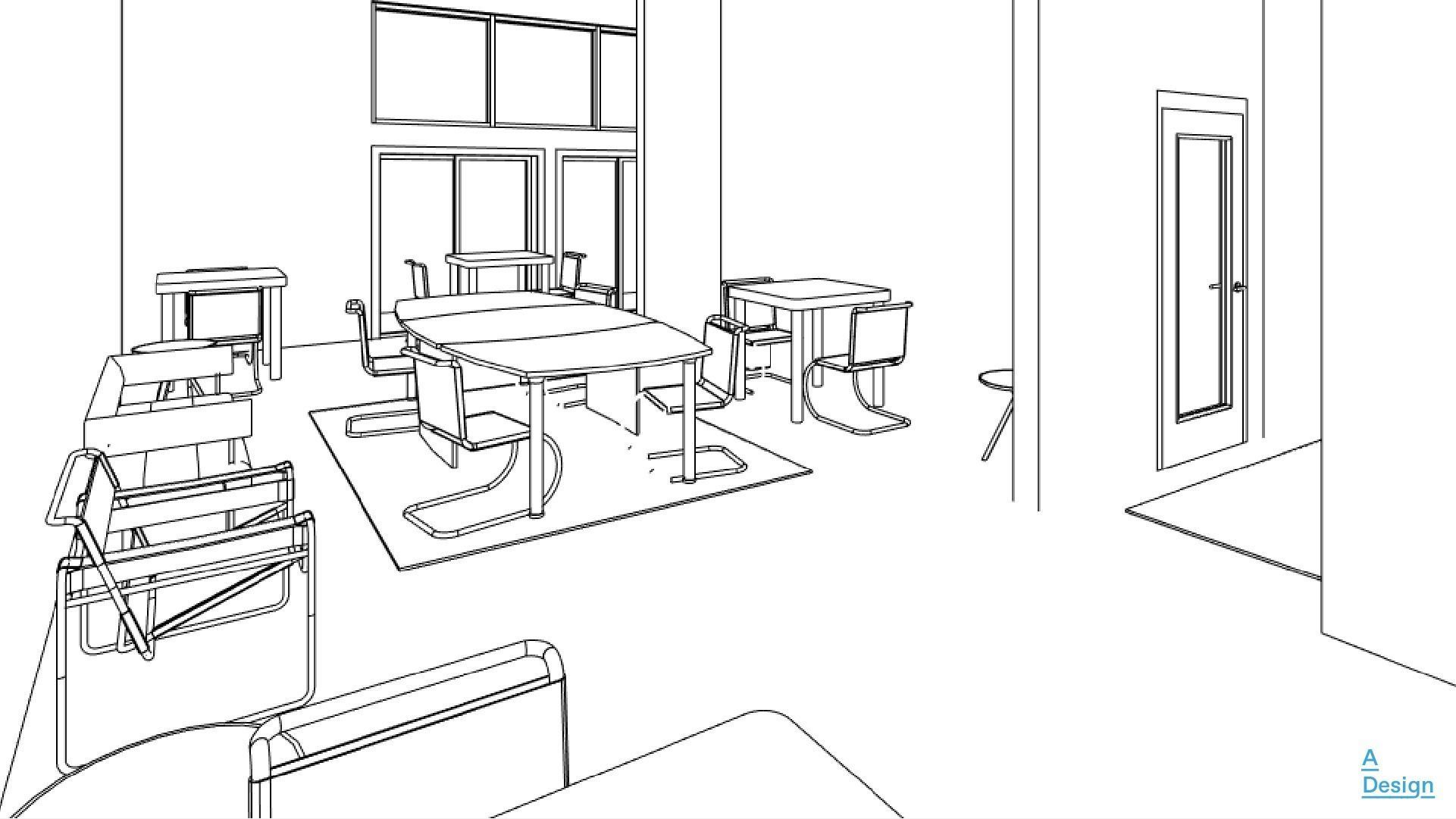 Restaurant - Revit 3D model_10