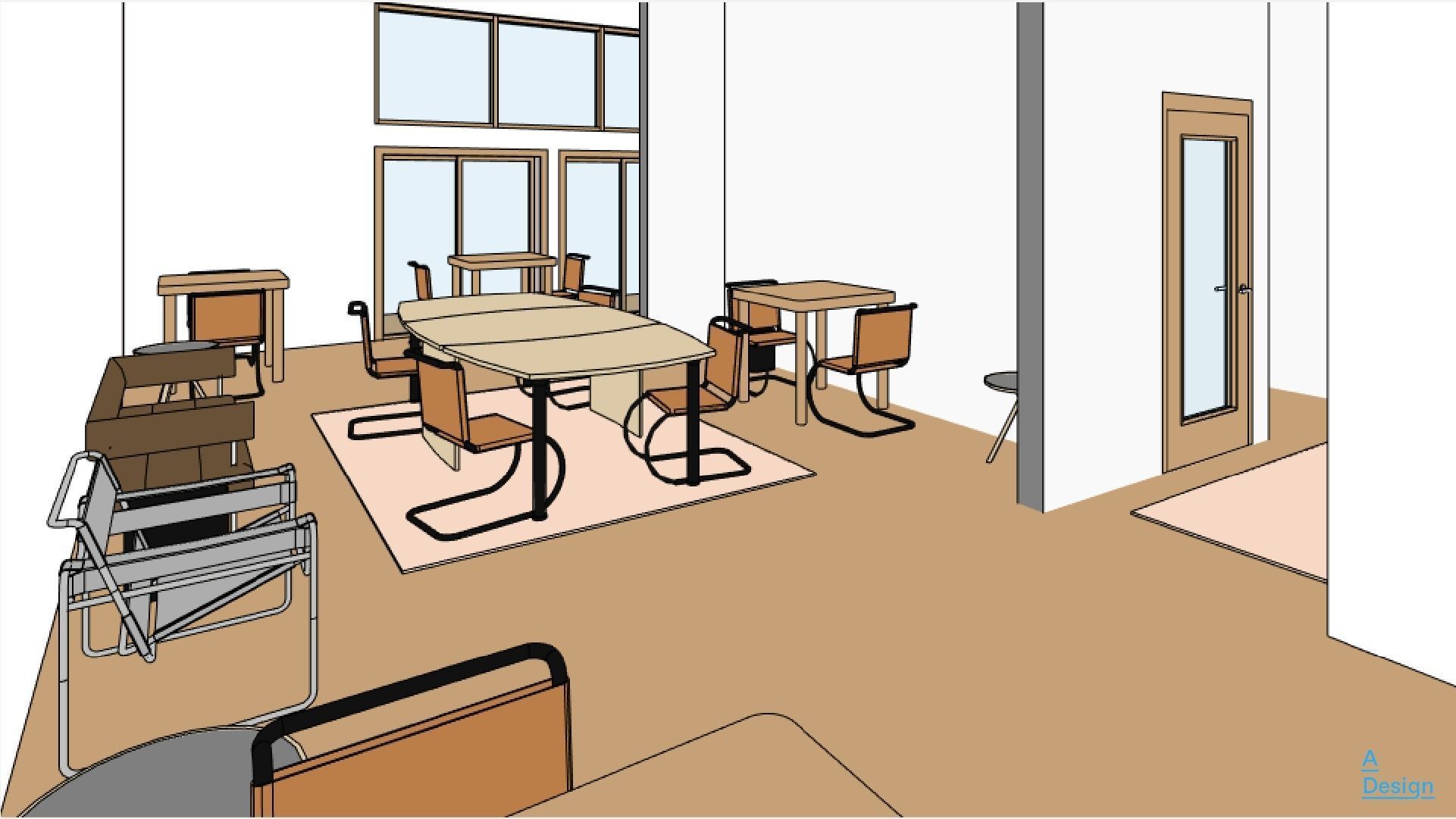 Restaurant - Revit 3D model_7