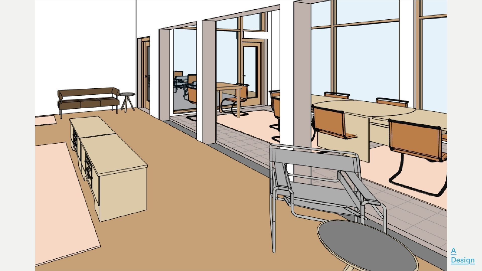 Restaurant - Revit 3D model_6