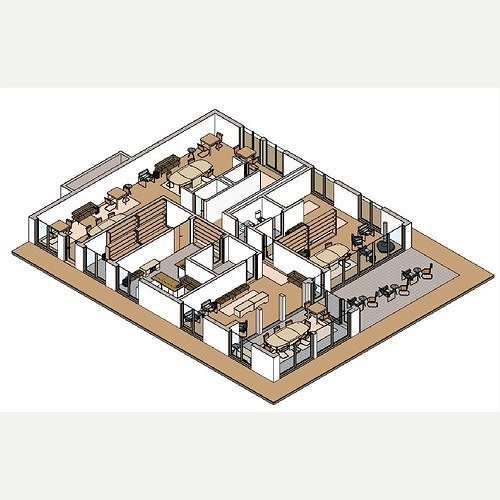 Restaurant - Revit 3D model