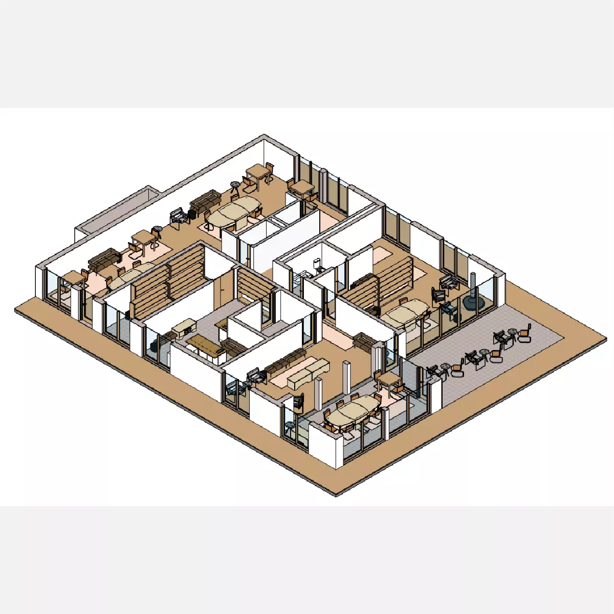 Restaurant - Revit 3D model_0