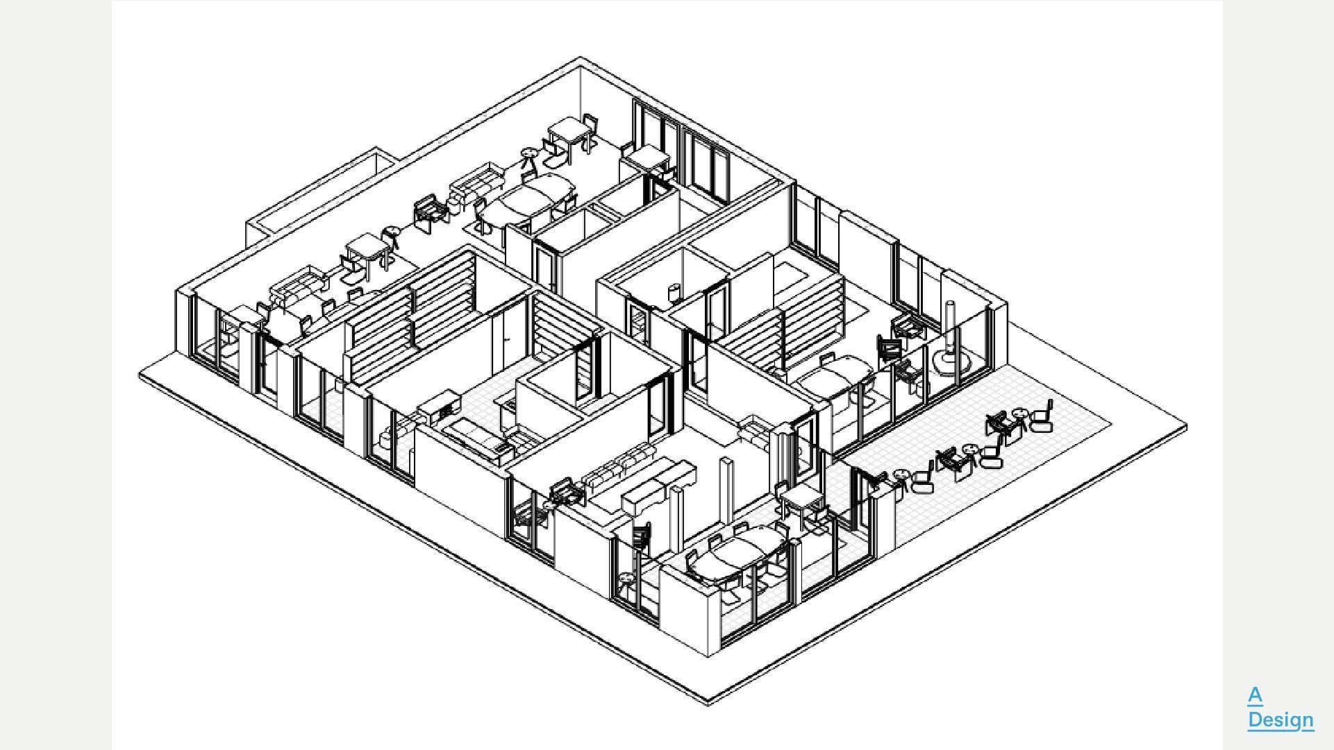 Restaurant - Revit 3D model_8