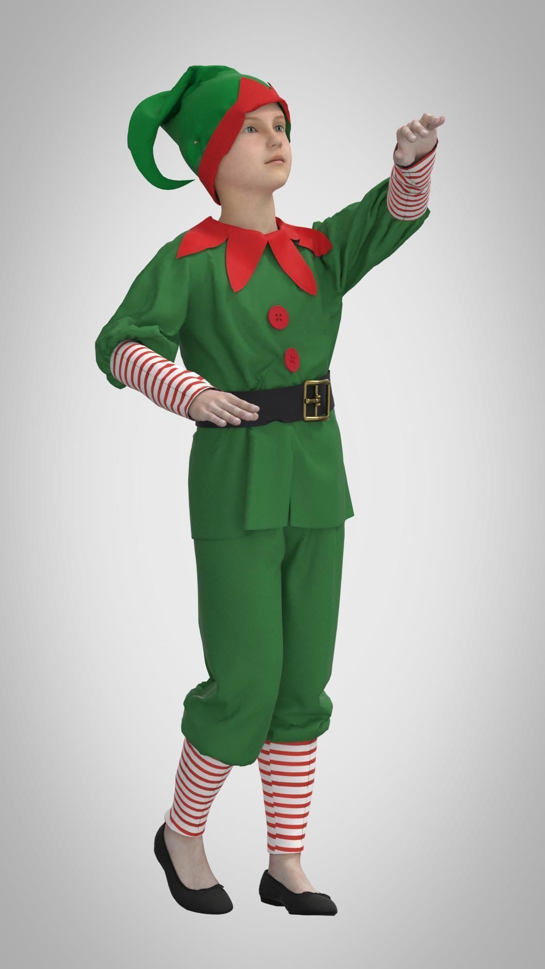 Elf clothes 3D model_2