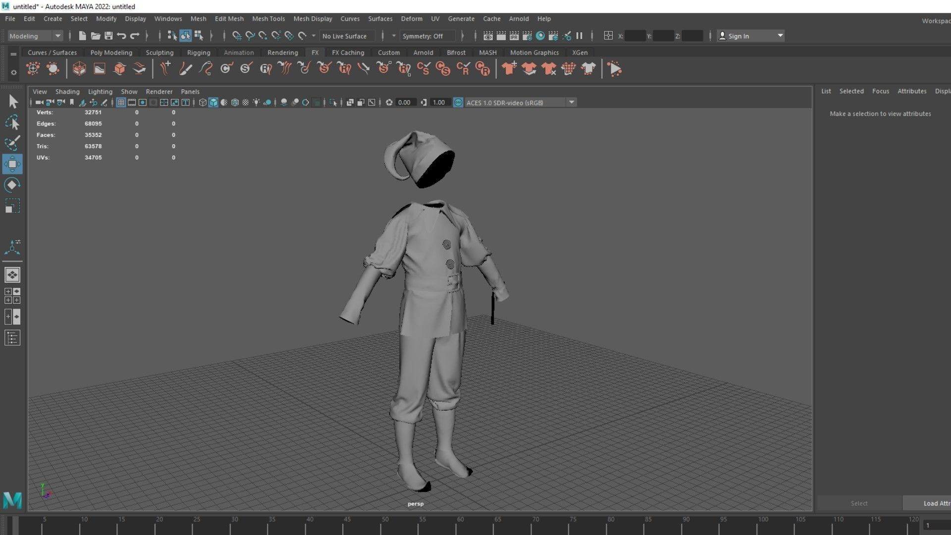 Elf clothes 3D model_7
