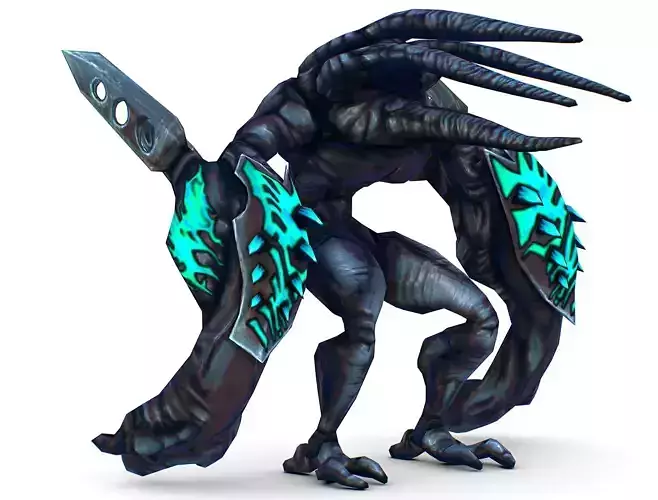 mystical monster with tentacles and big hand