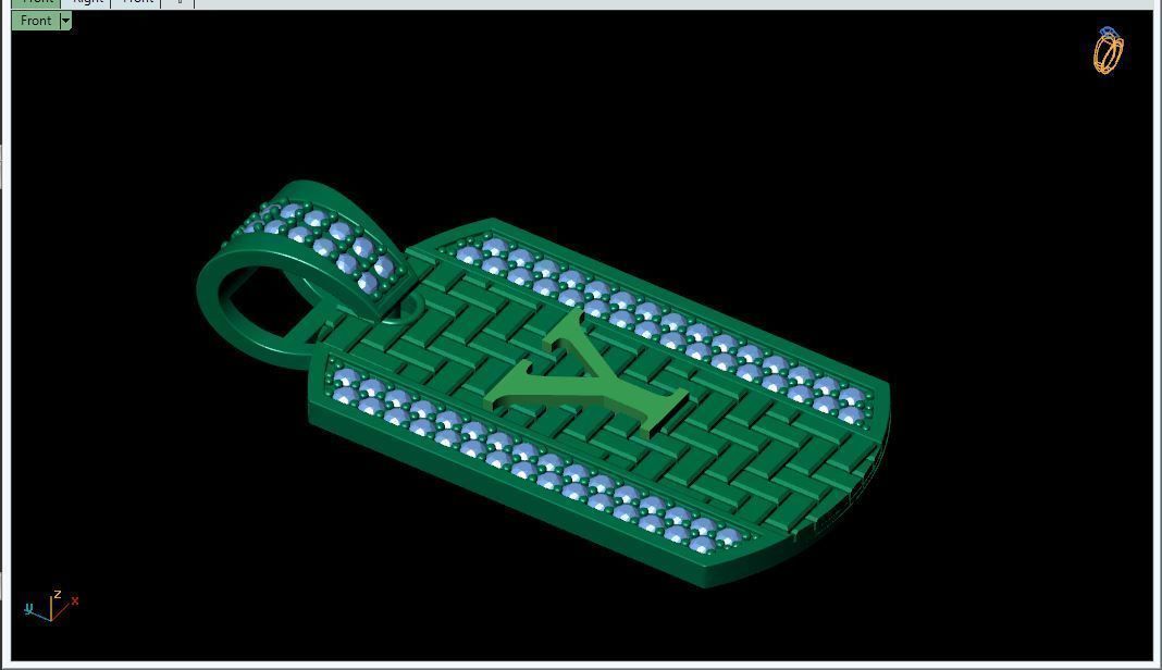 Latter Y Pendant 3d Model  3D print model_5