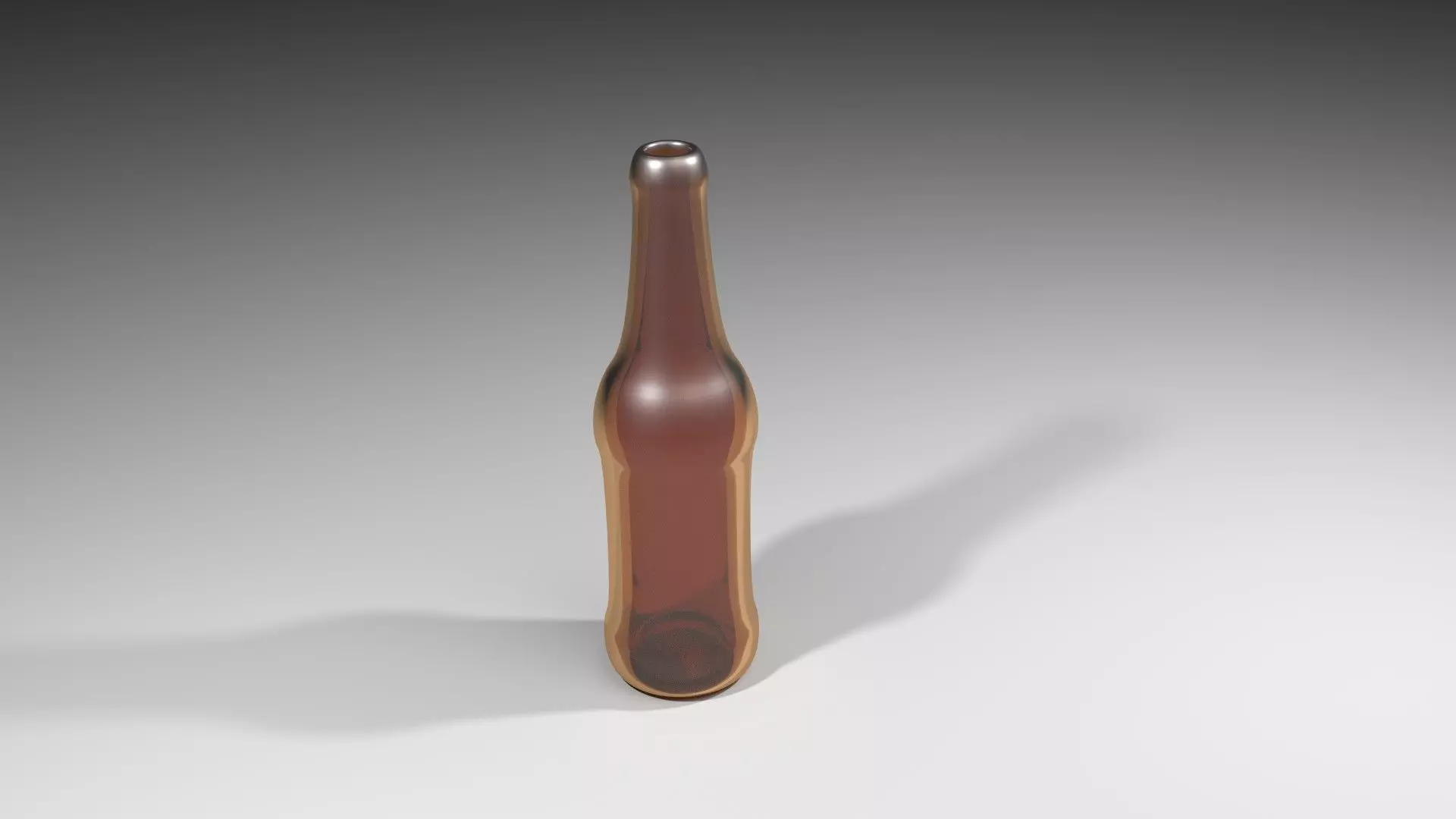 Amber Glass Bottle 4 3D model_0