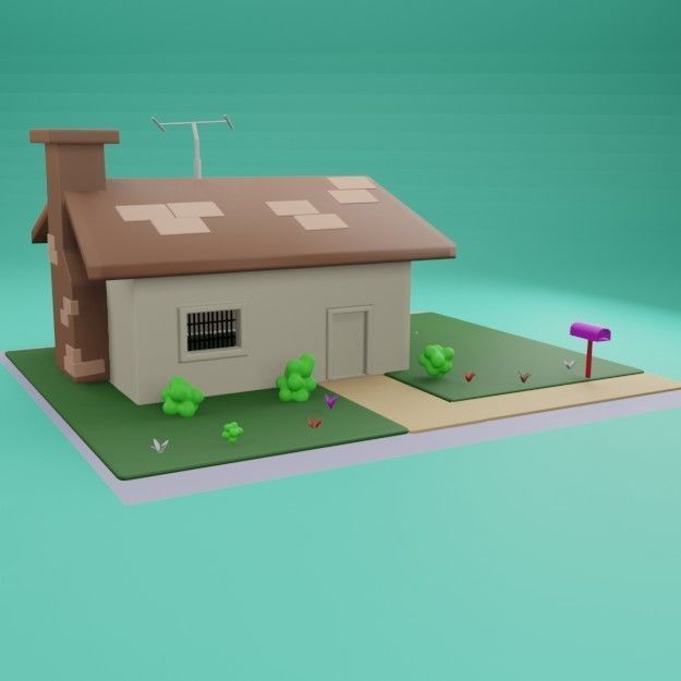 House Free low-poly 3D model_6
