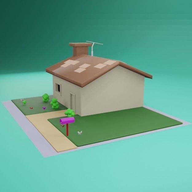 House Free low-poly 3D model_2
