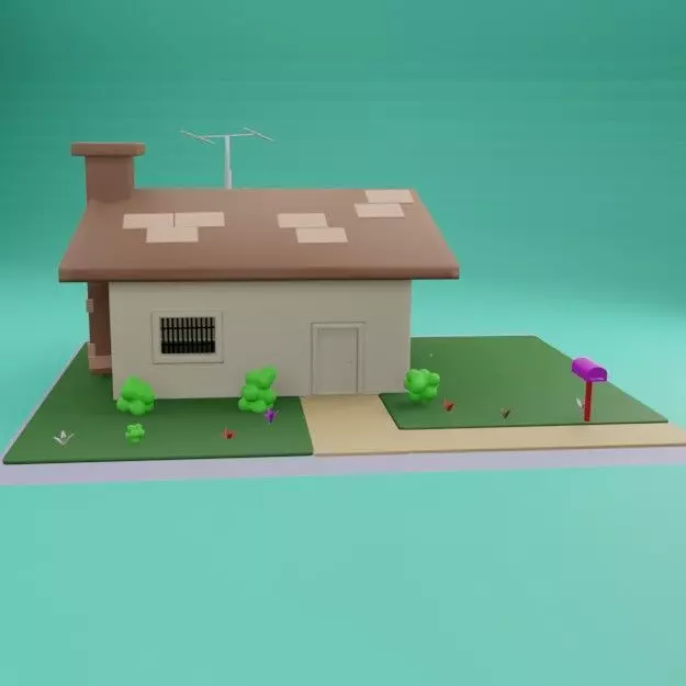 House Free low-poly 3D model_0