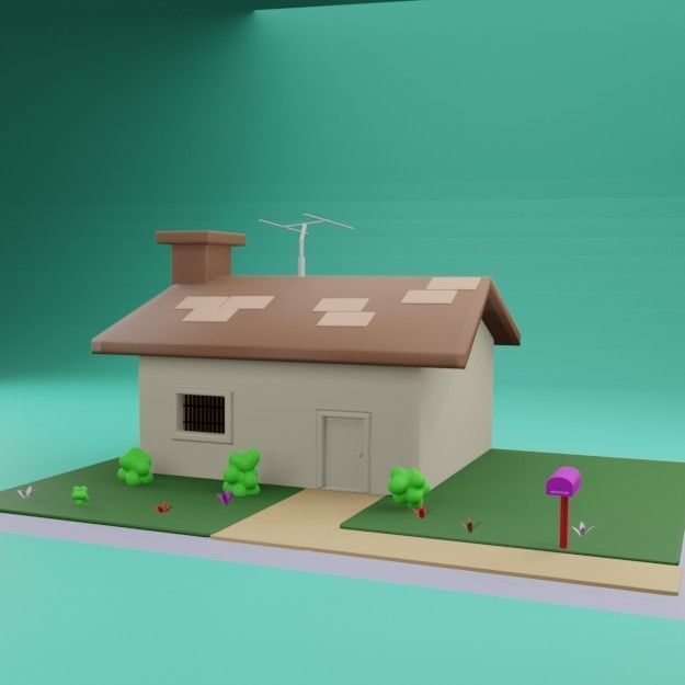 House Free low-poly 3D model_1