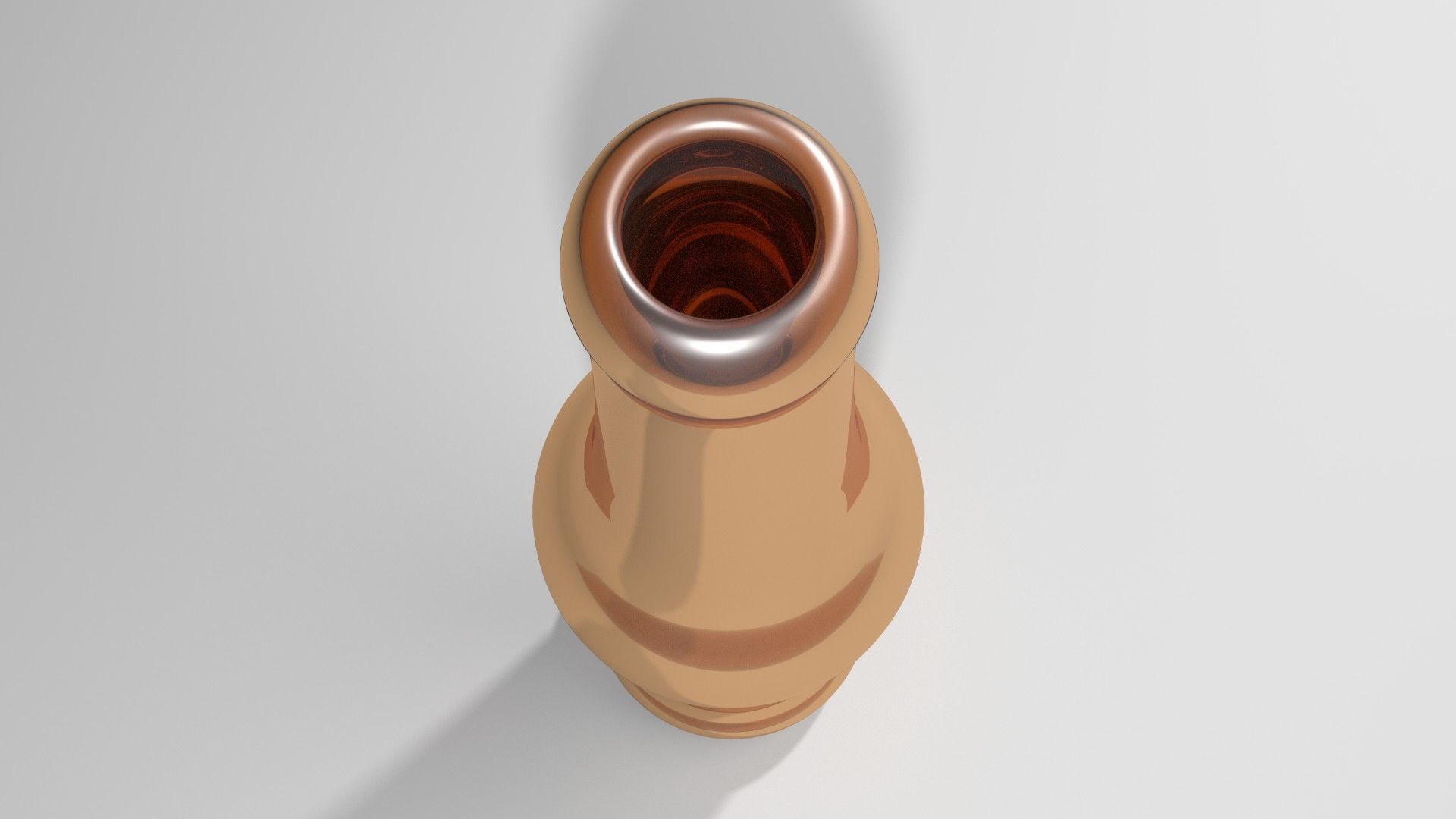 Amber Glass Bottle 5 3D model_2