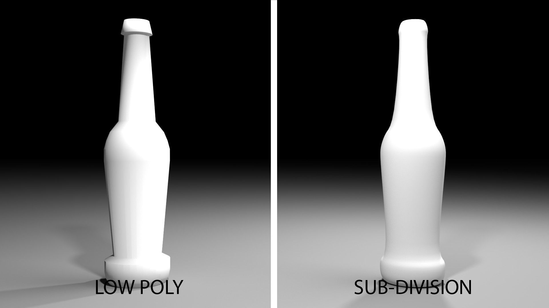 Amber Glass Bottle 5 3D model_4