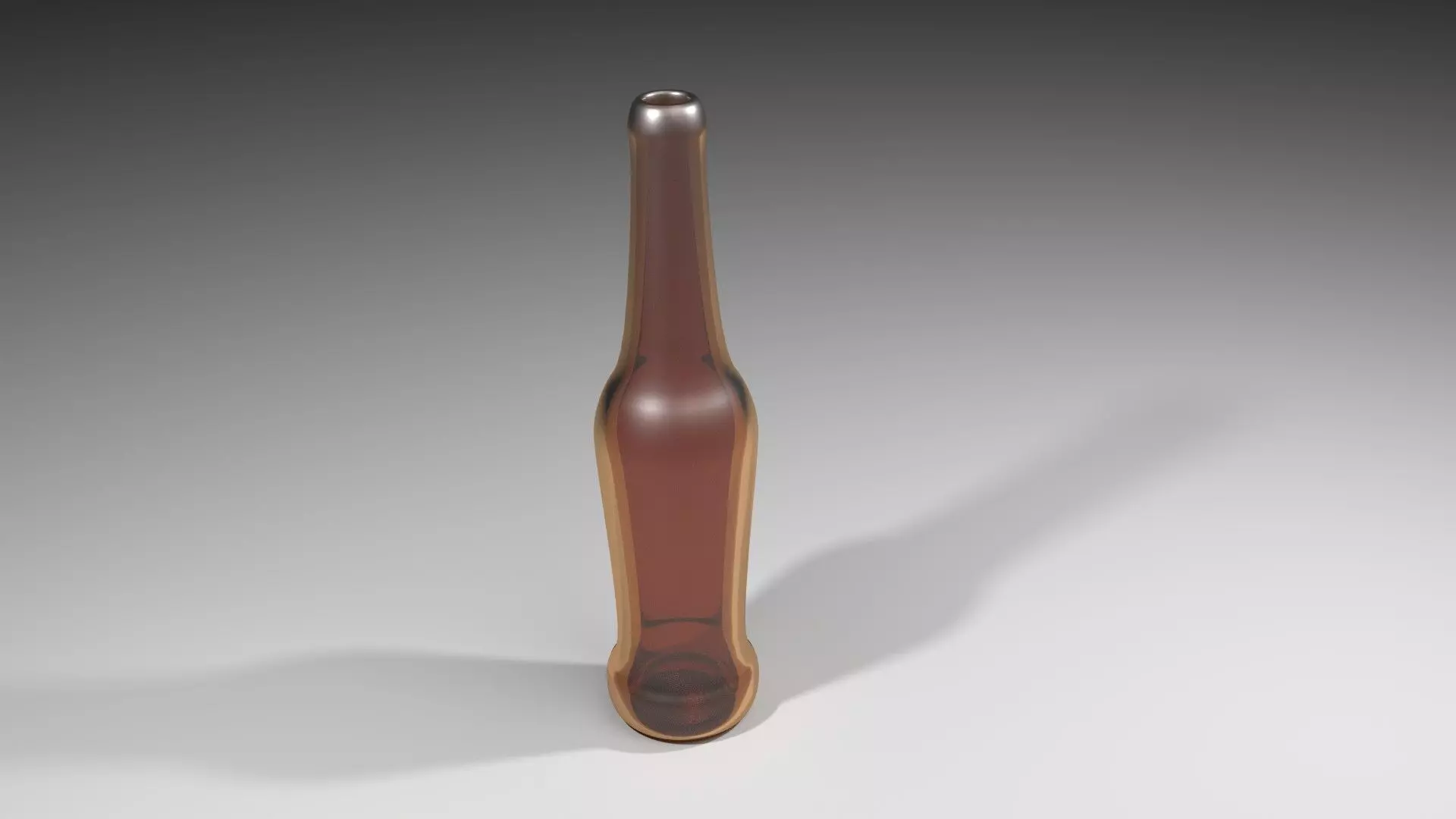 Amber Glass Bottle 5 3D model_0