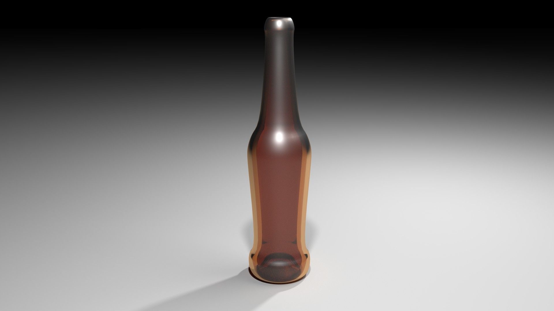 Amber Glass Bottle 5 3D model_1