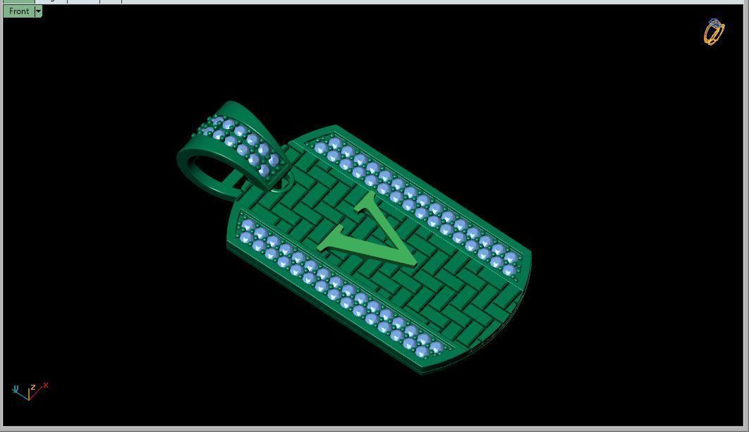 Latter V Pendant 3d Model 3D print model_4