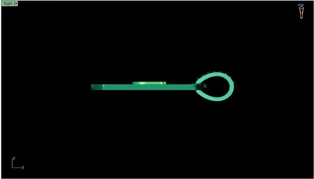 Latter U Diamond Pendant 3d Model 3D print model_2