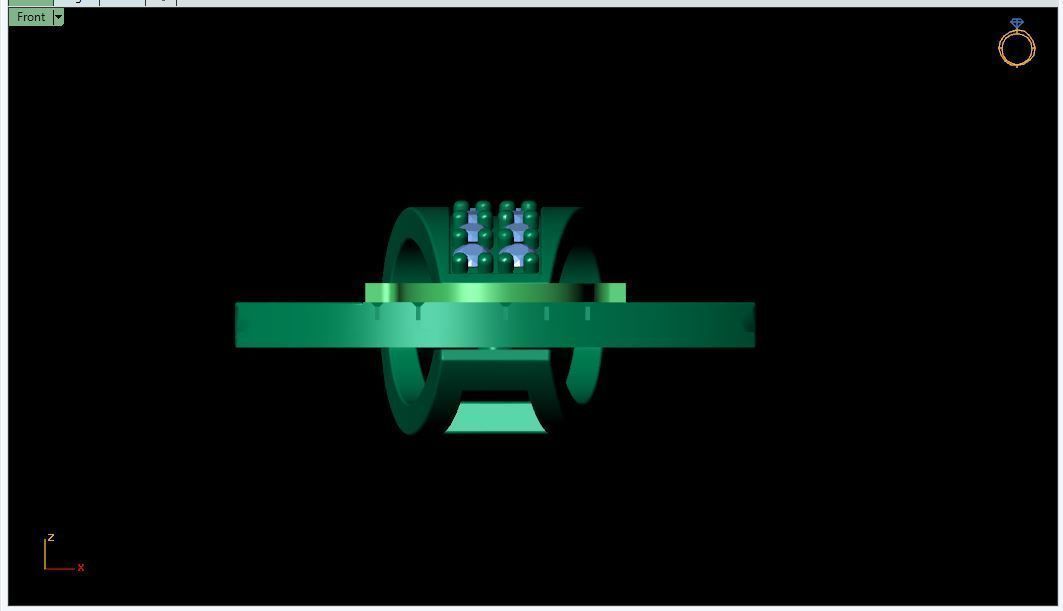 Latter U Diamond Pendant 3d Model 3D print model_3