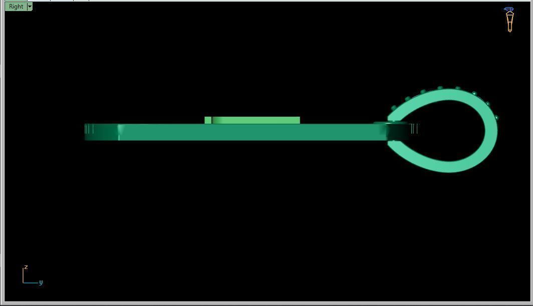 Latter T Diamond Pendant 3d Model 3D print model_2