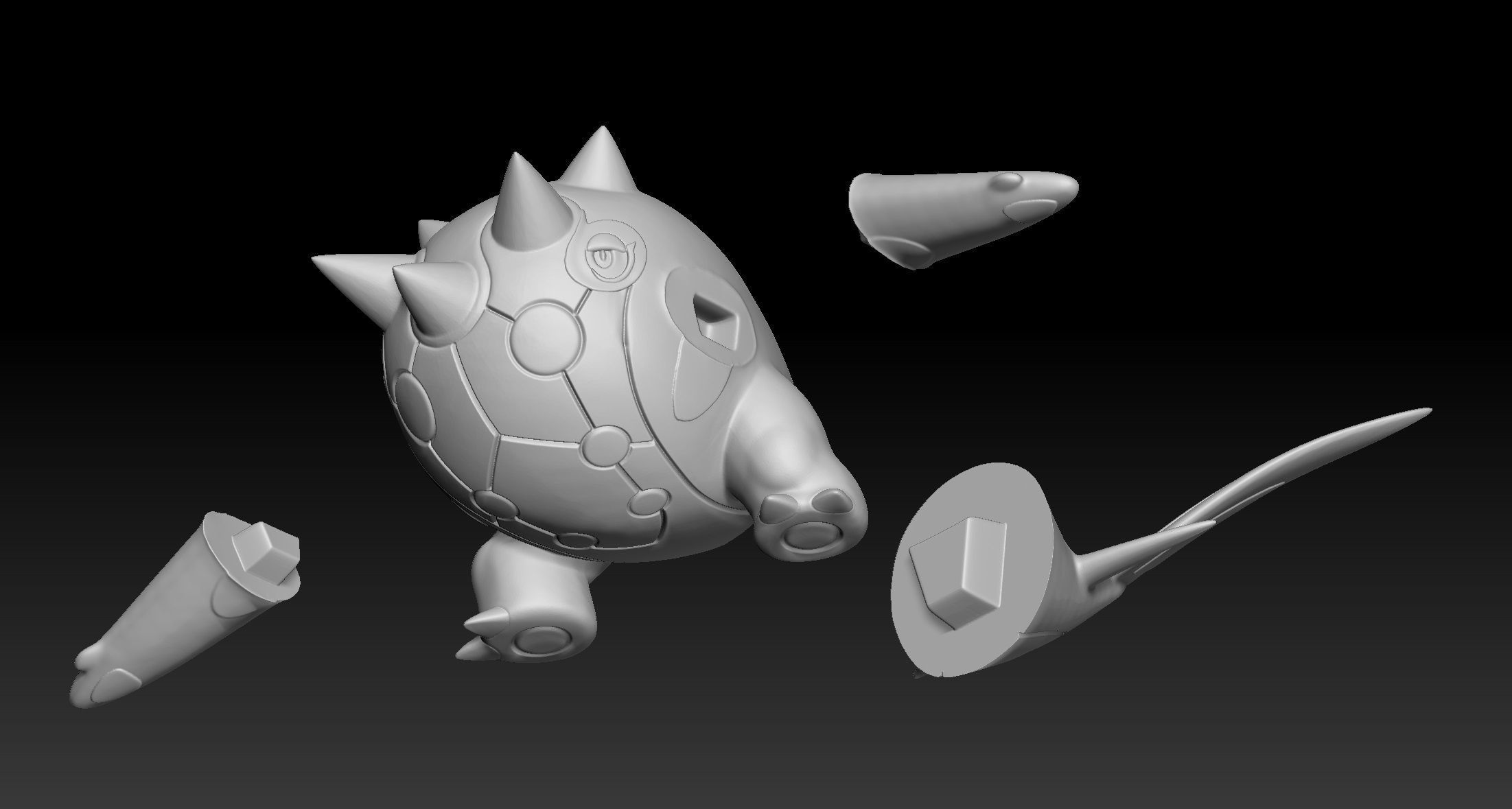 Pokemon Cetoddle Cetitan 3D print model_3