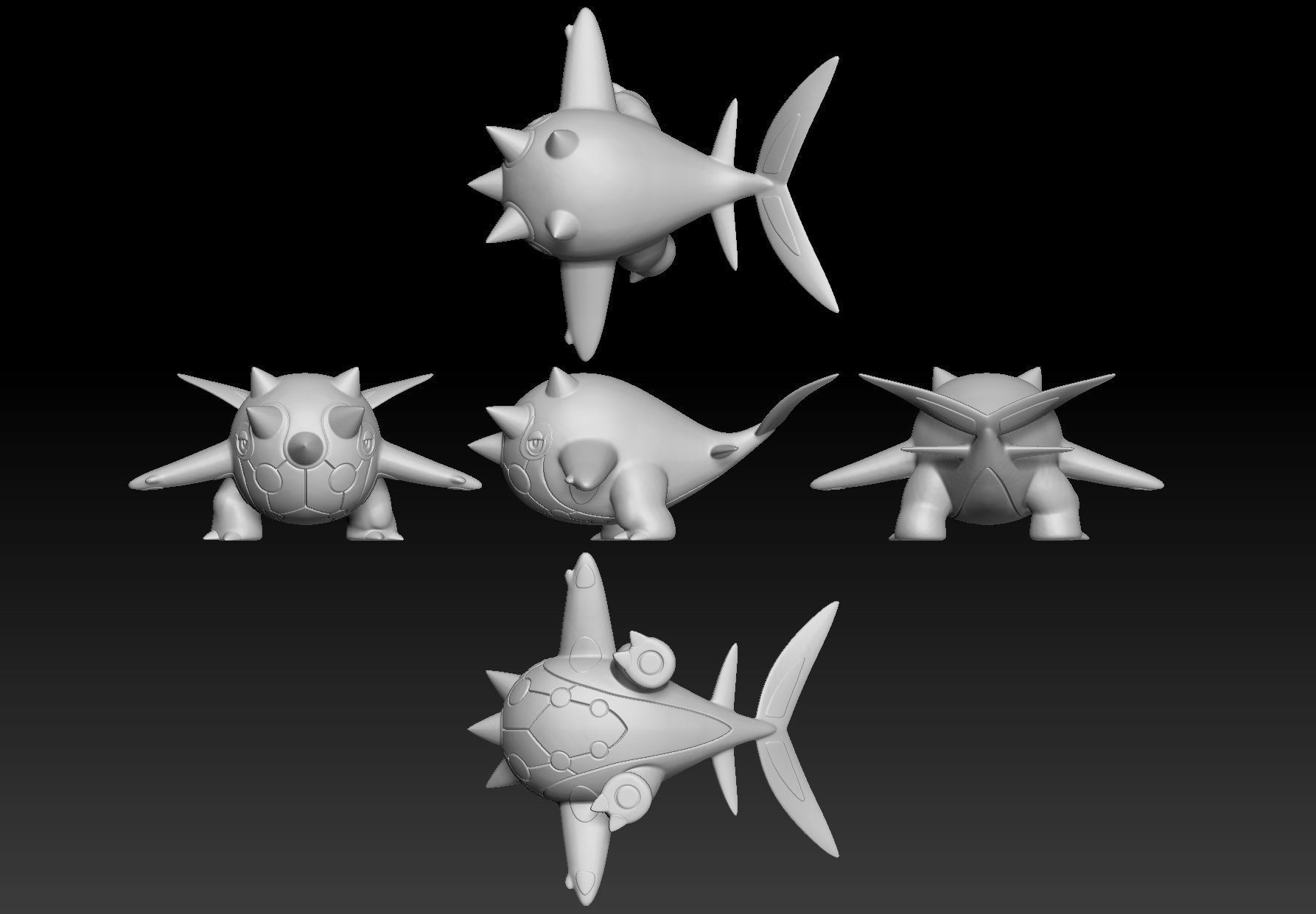 Pokemon Cetoddle Cetitan 3D print model_2