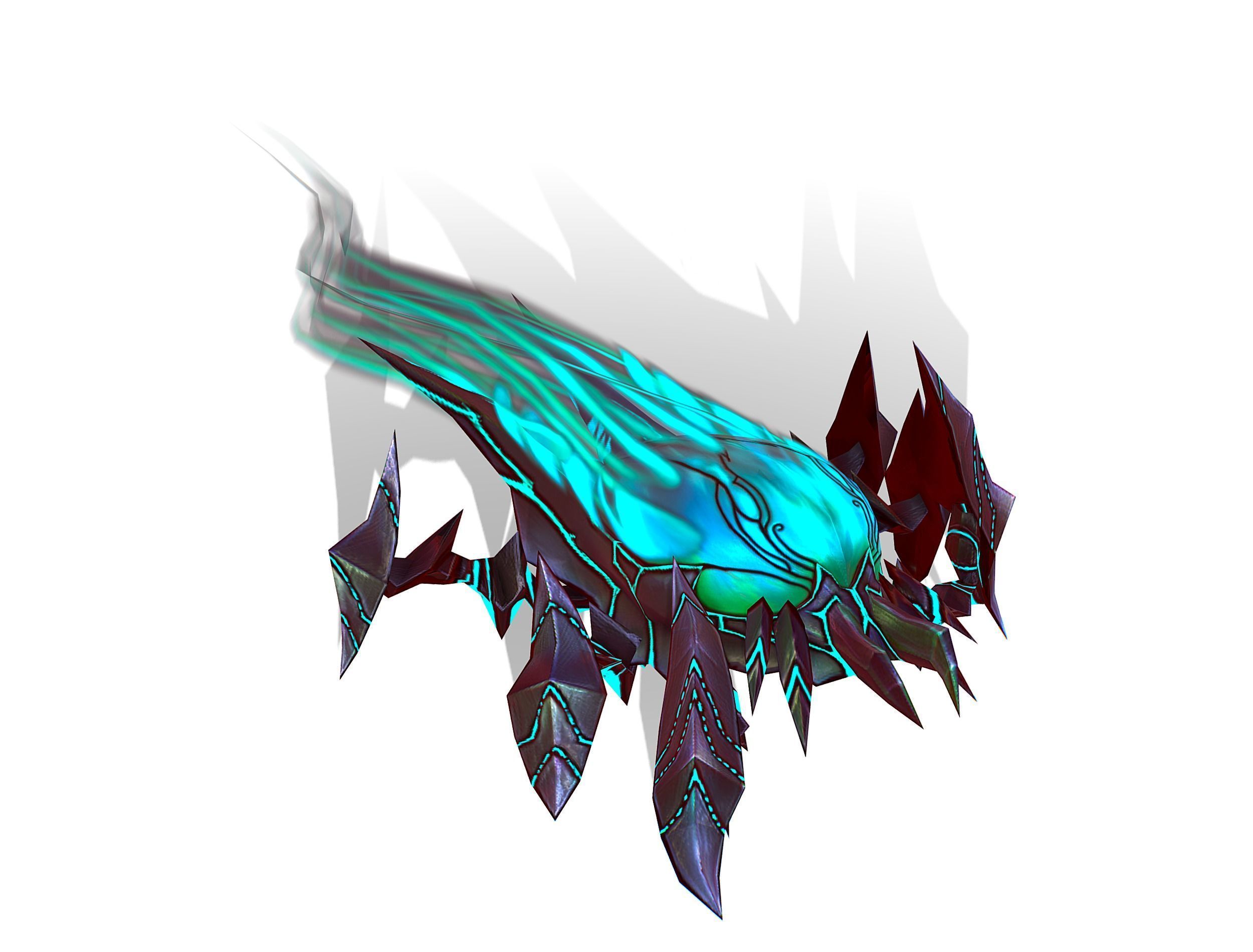 animated mystical neon beetle Low-poly 3D model_2