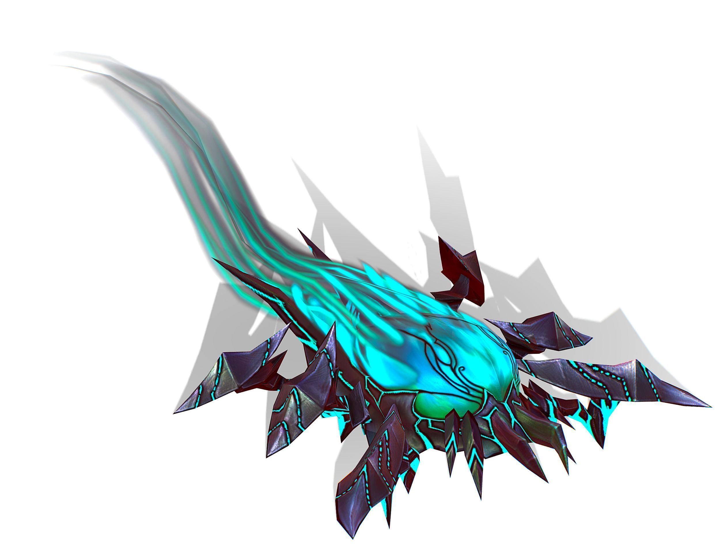 animated mystical neon beetle Low-poly 3D model_25