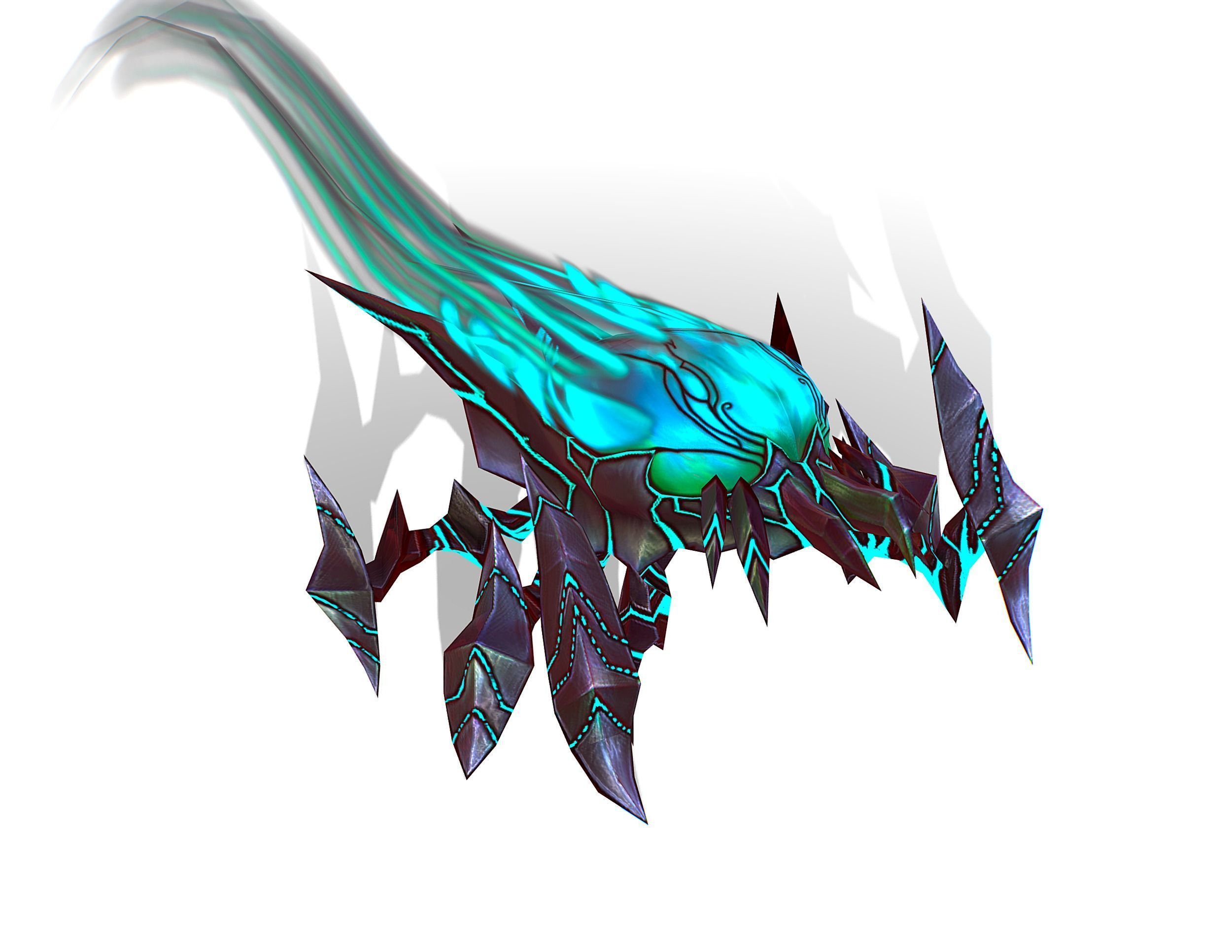 animated mystical neon beetle Low-poly 3D model_21