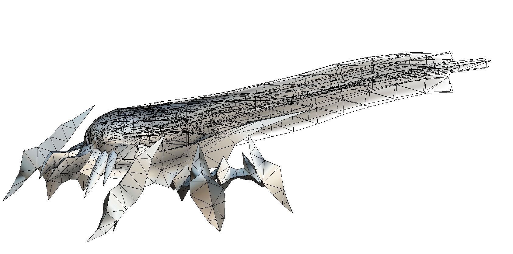 animated mystical neon beetle Low-poly 3D model_52