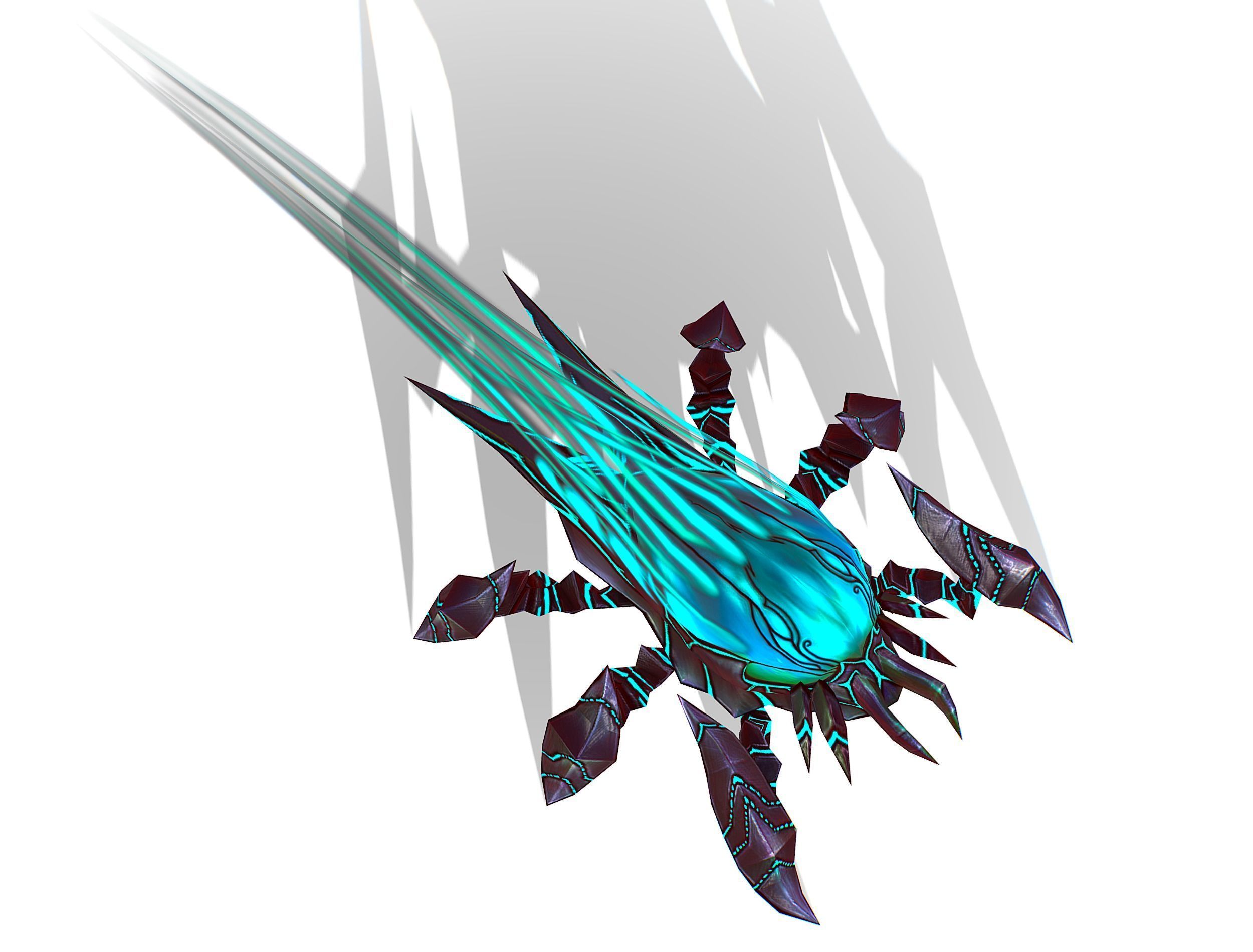 animated mystical neon beetle Low-poly 3D model_43