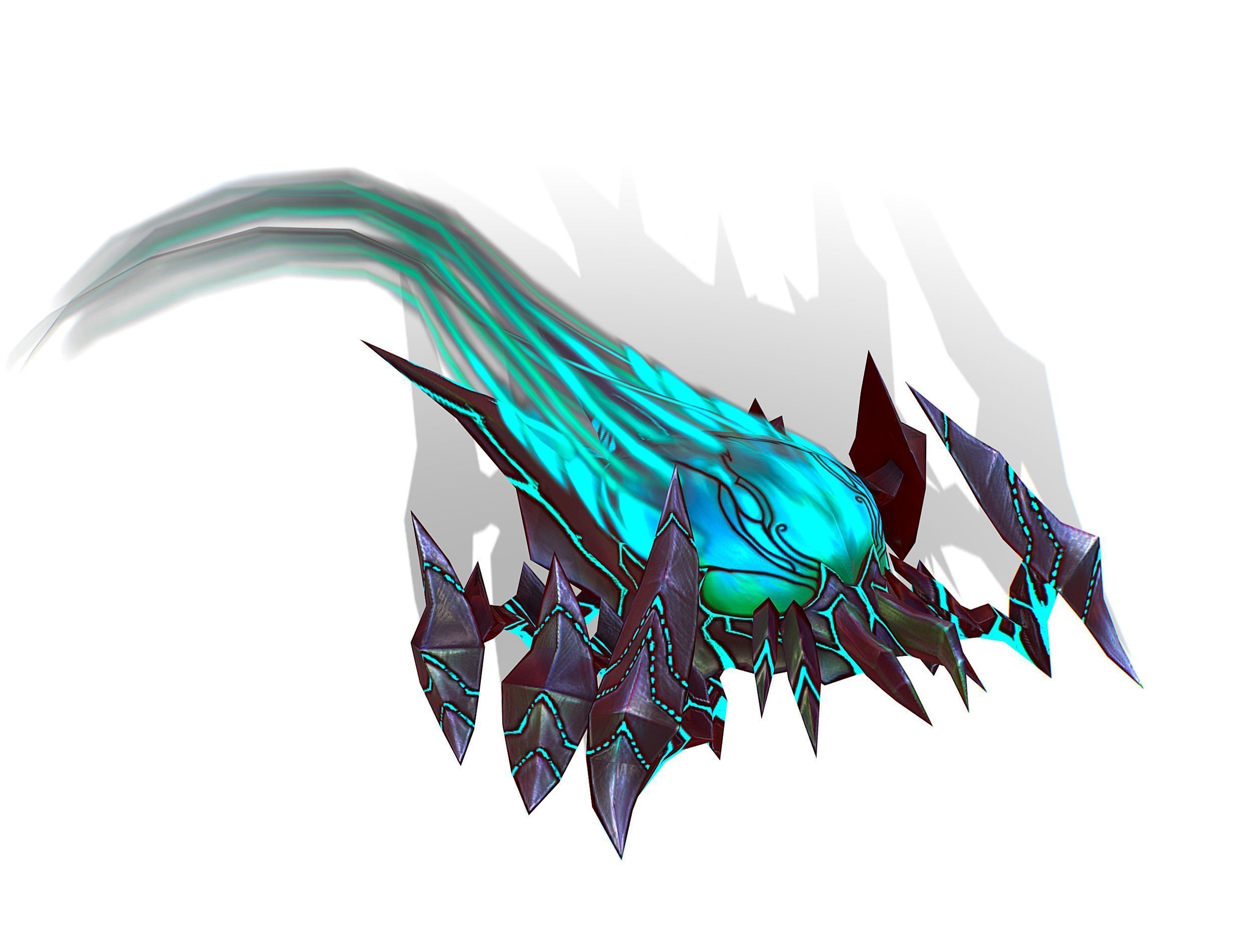 animated mystical neon beetle Low-poly 3D model_3