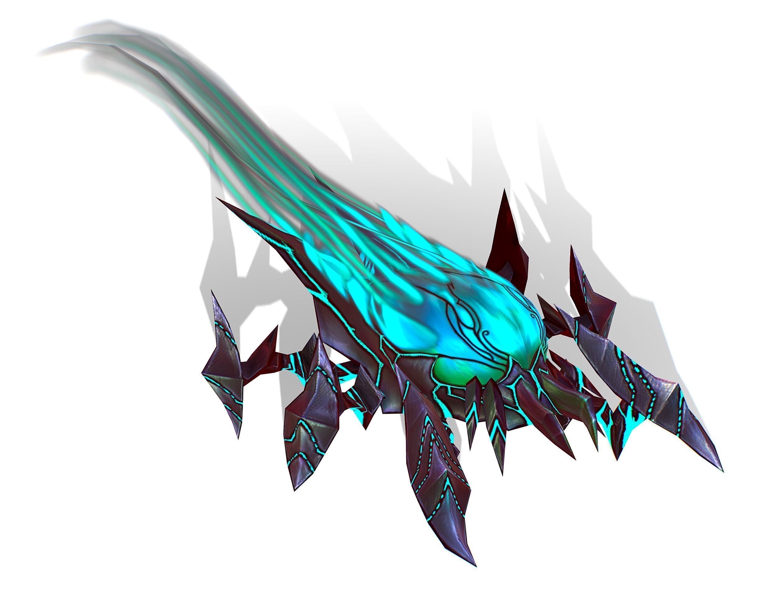 animated mystical neon beetle Low-poly 3D model_9