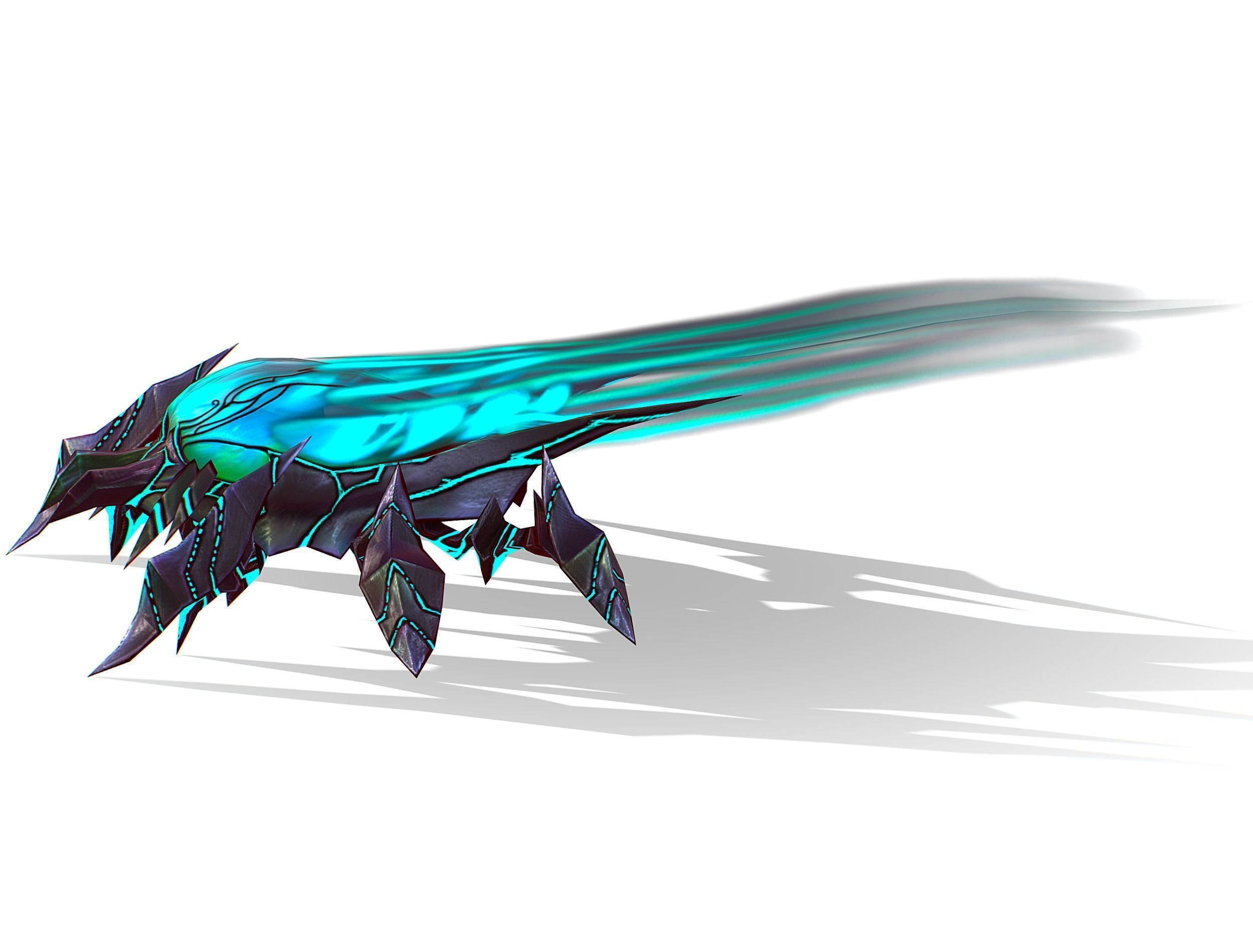 animated mystical neon beetle Low-poly 3D model_34