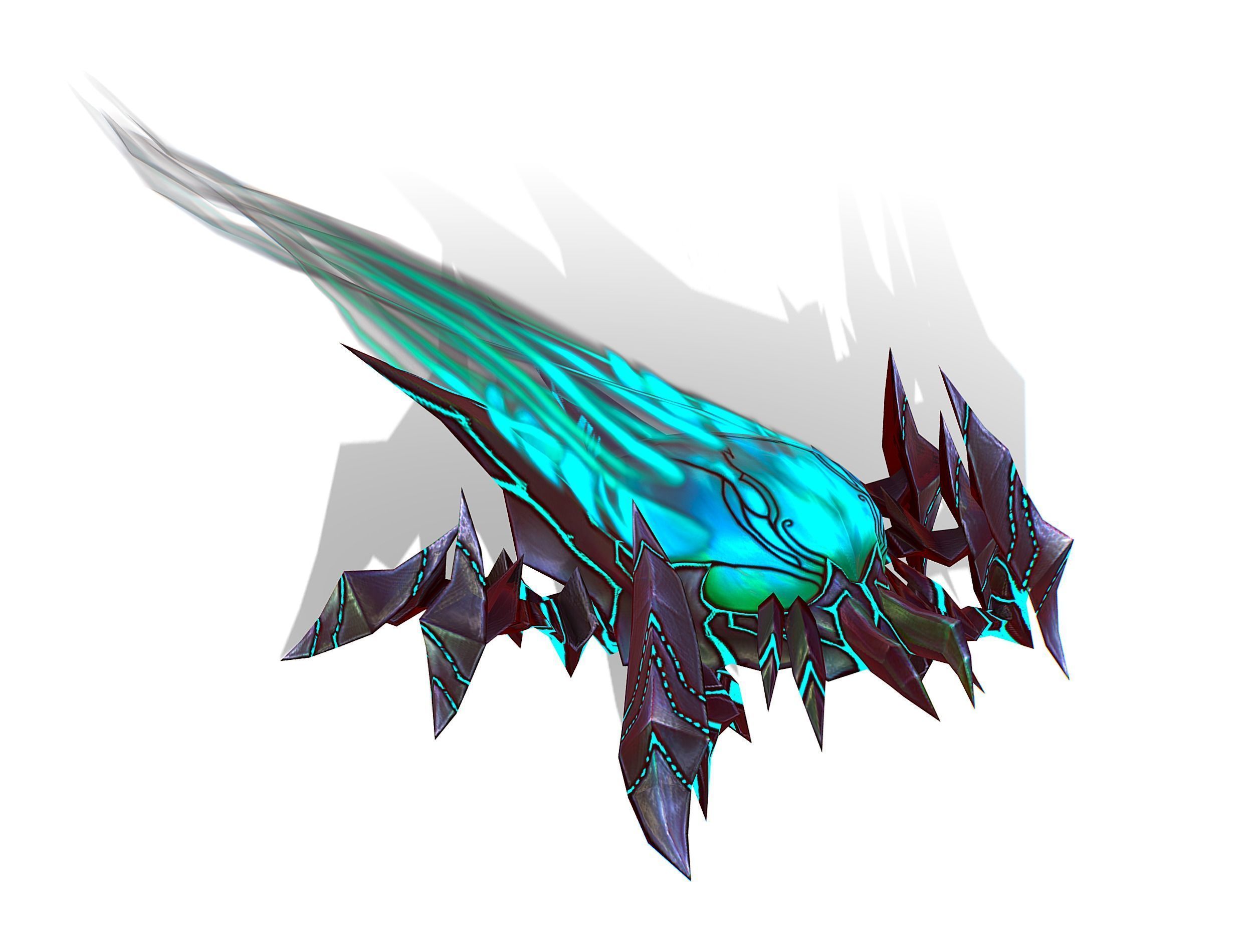 animated mystical neon beetle Low-poly 3D model_5