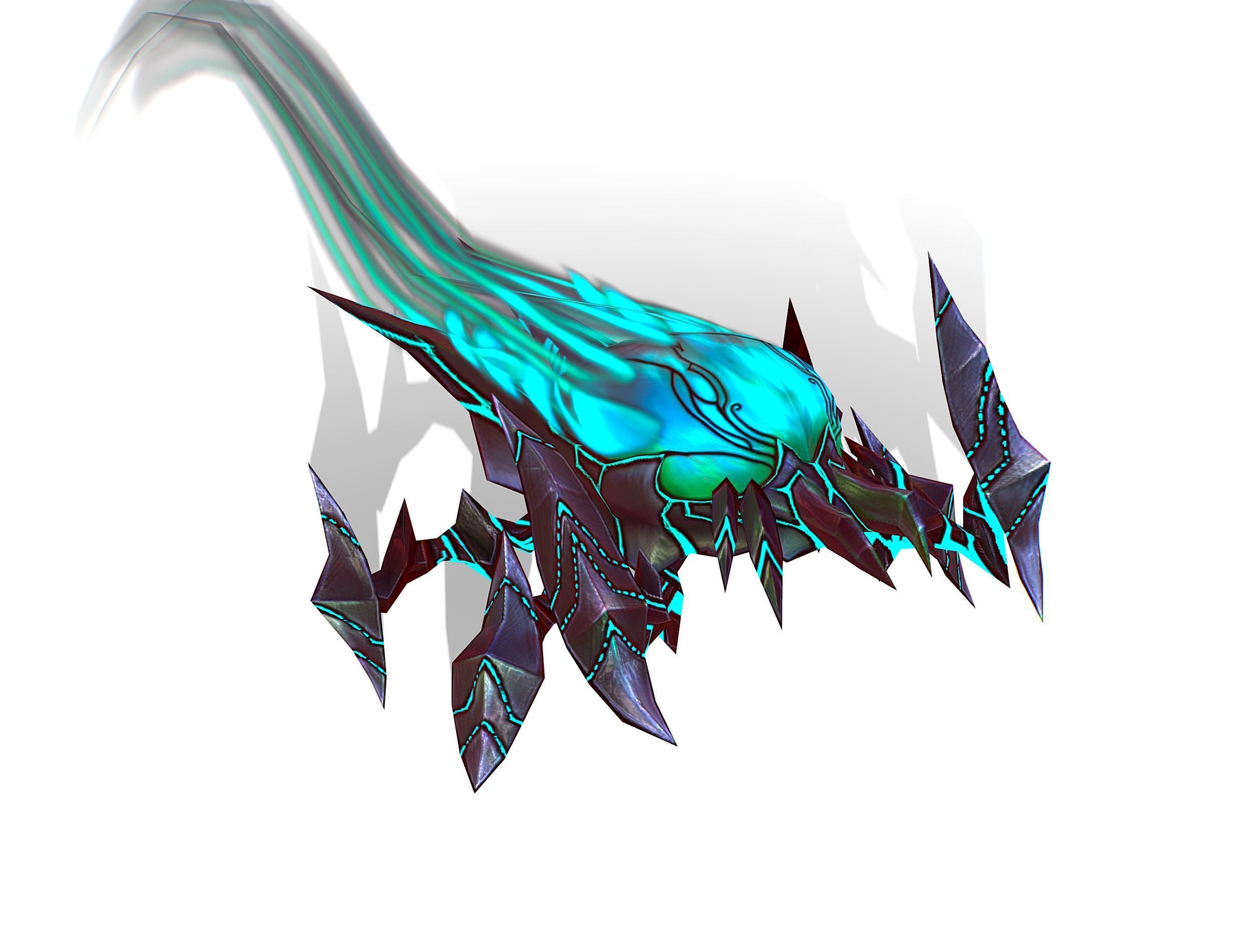 animated mystical neon beetle Low-poly 3D model_20