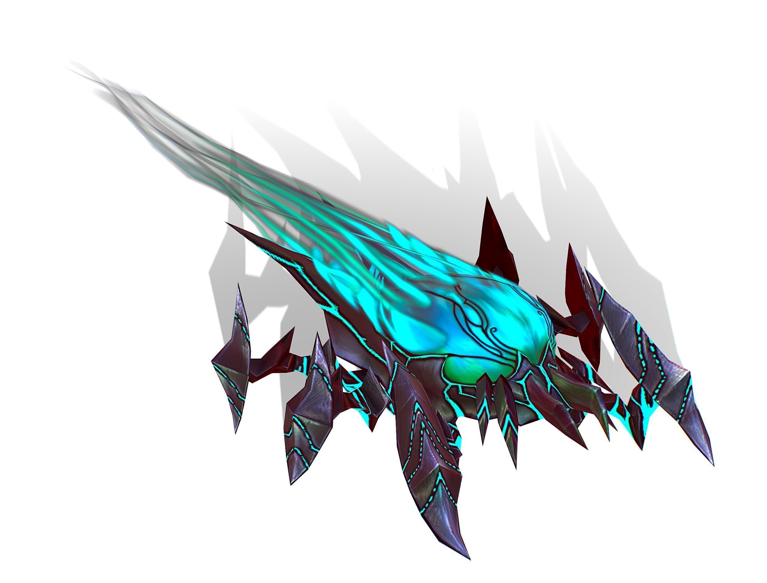 animated mystical neon beetle Low-poly 3D model_18