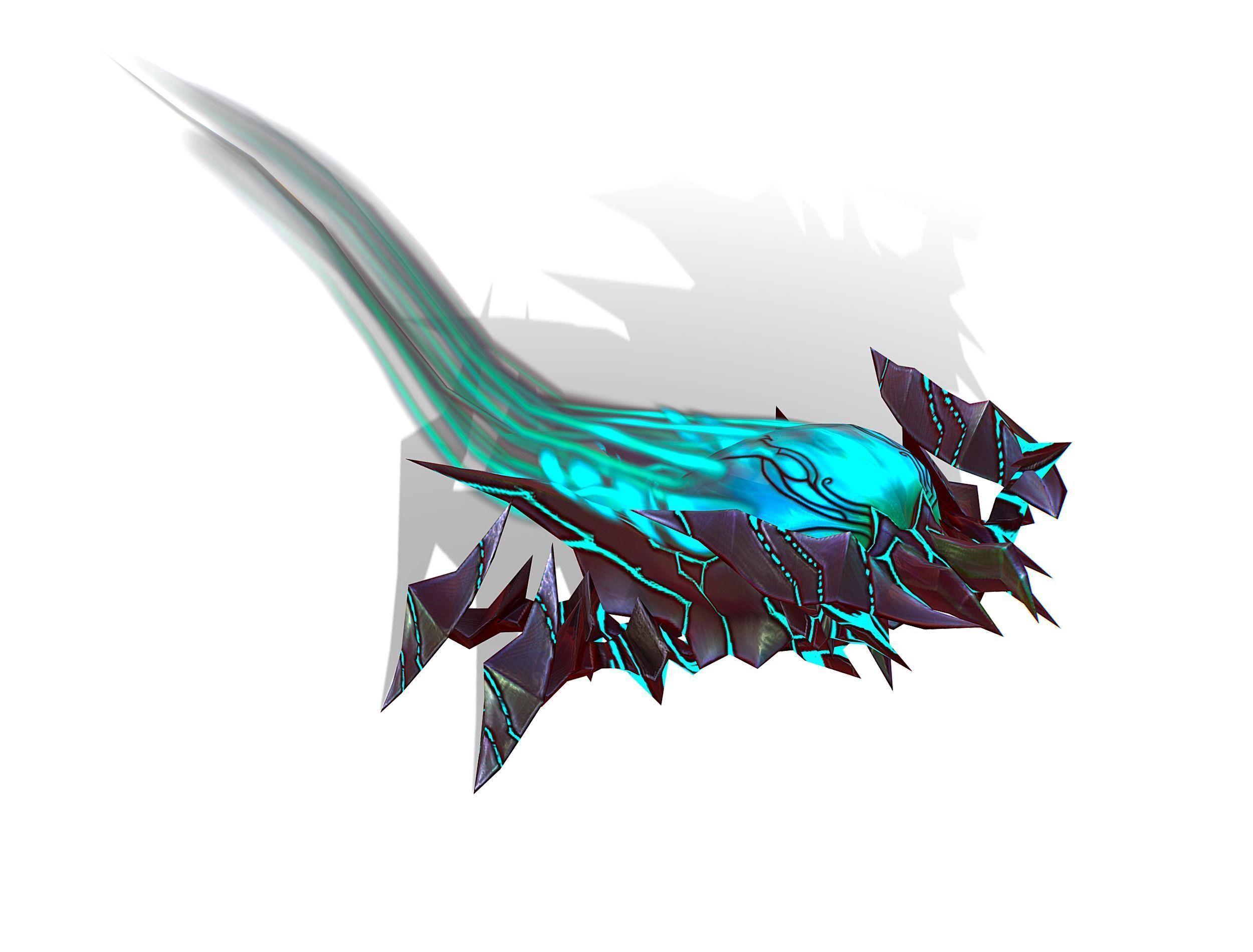 animated mystical neon beetle Low-poly 3D model_13