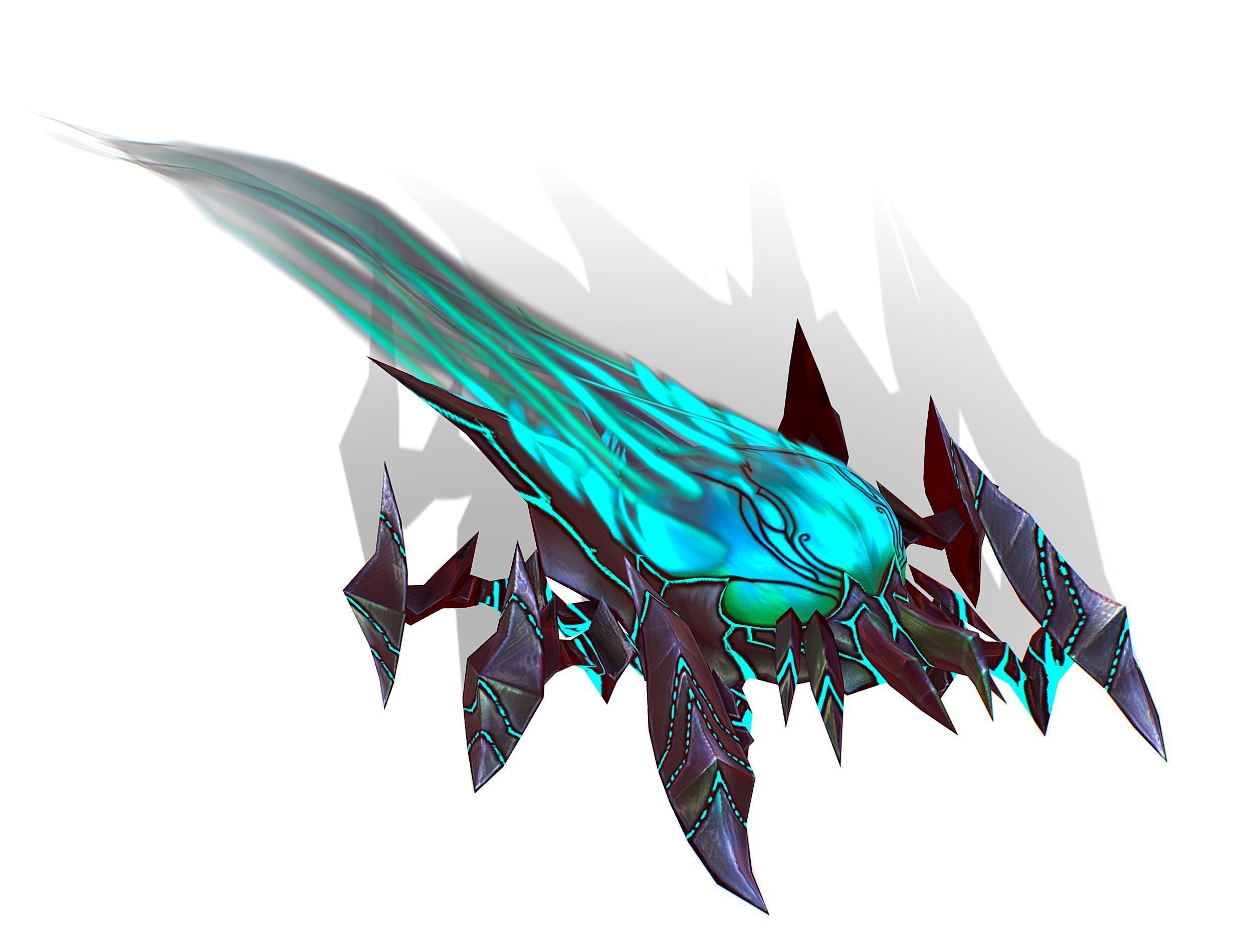 animated mystical neon beetle Low-poly 3D model_17