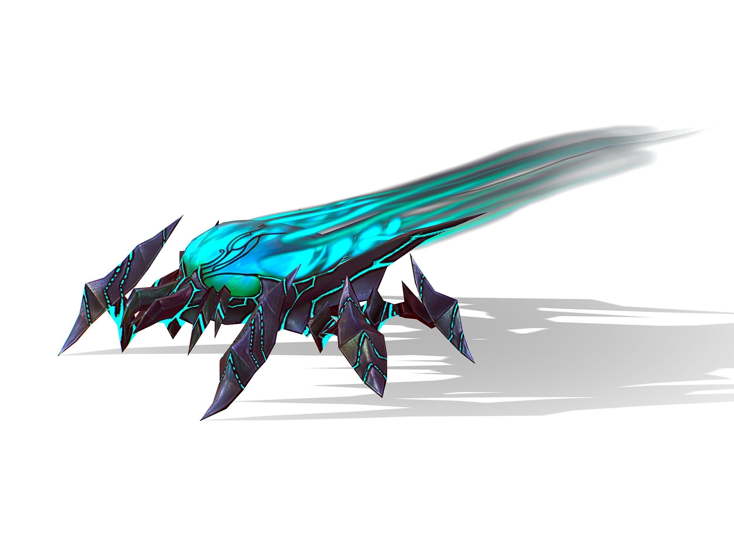 animated mystical neon beetle Low-poly 3D model_33