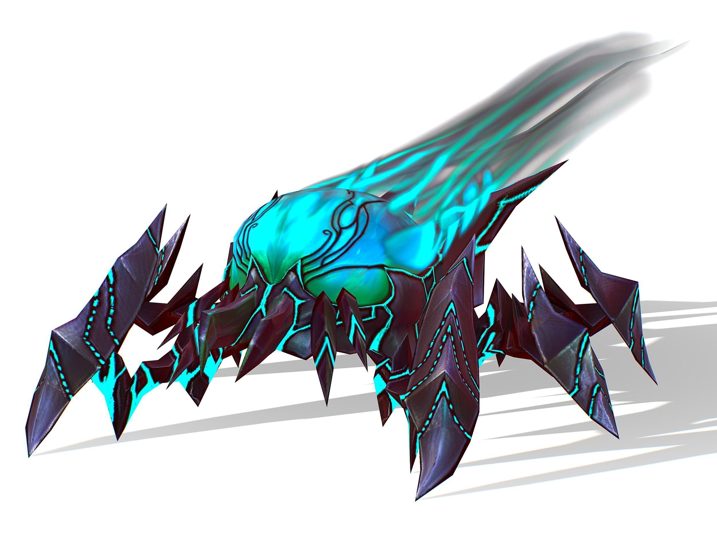 animated mystical neon beetle Low-poly 3D model_32