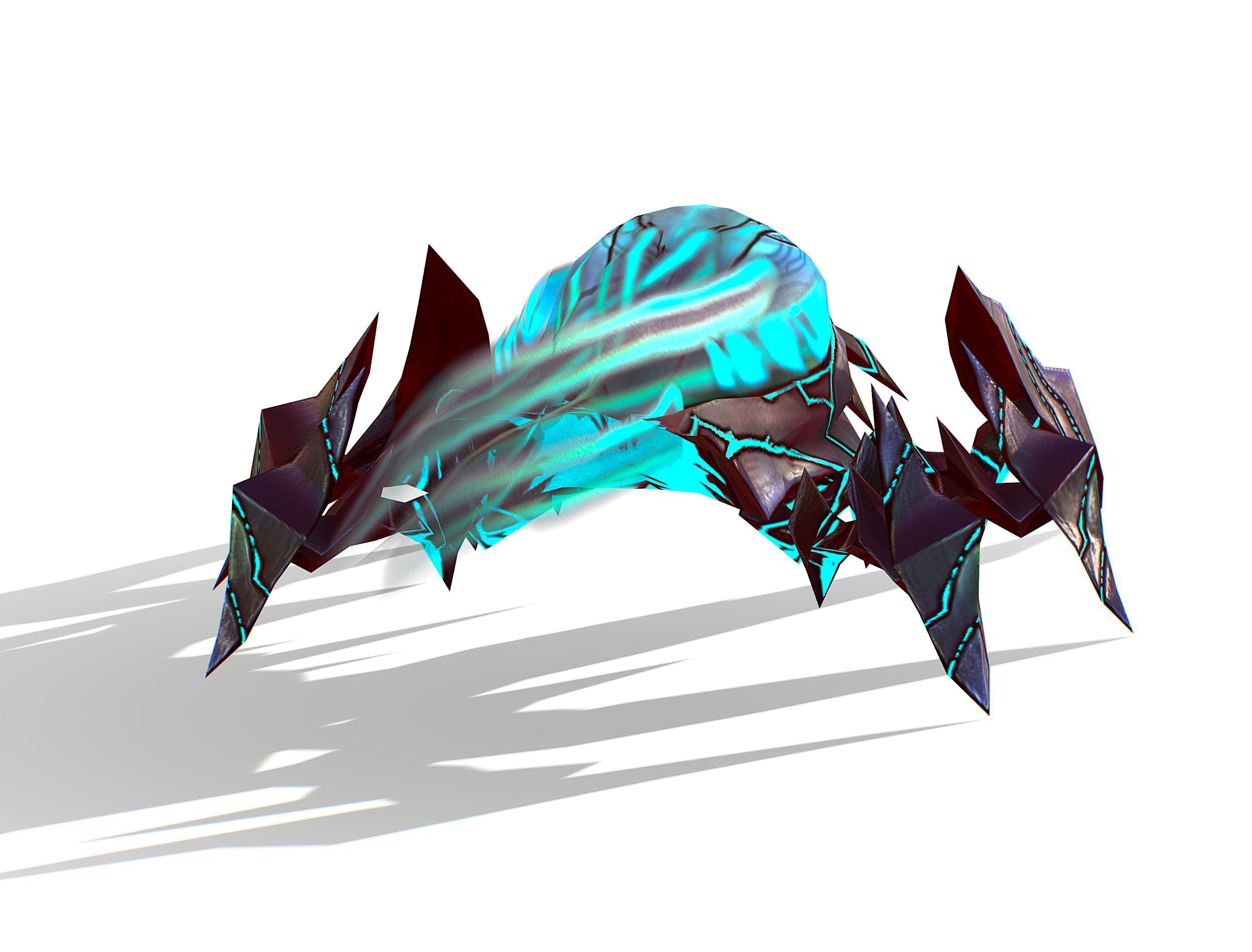 animated mystical neon beetle Low-poly 3D model_38