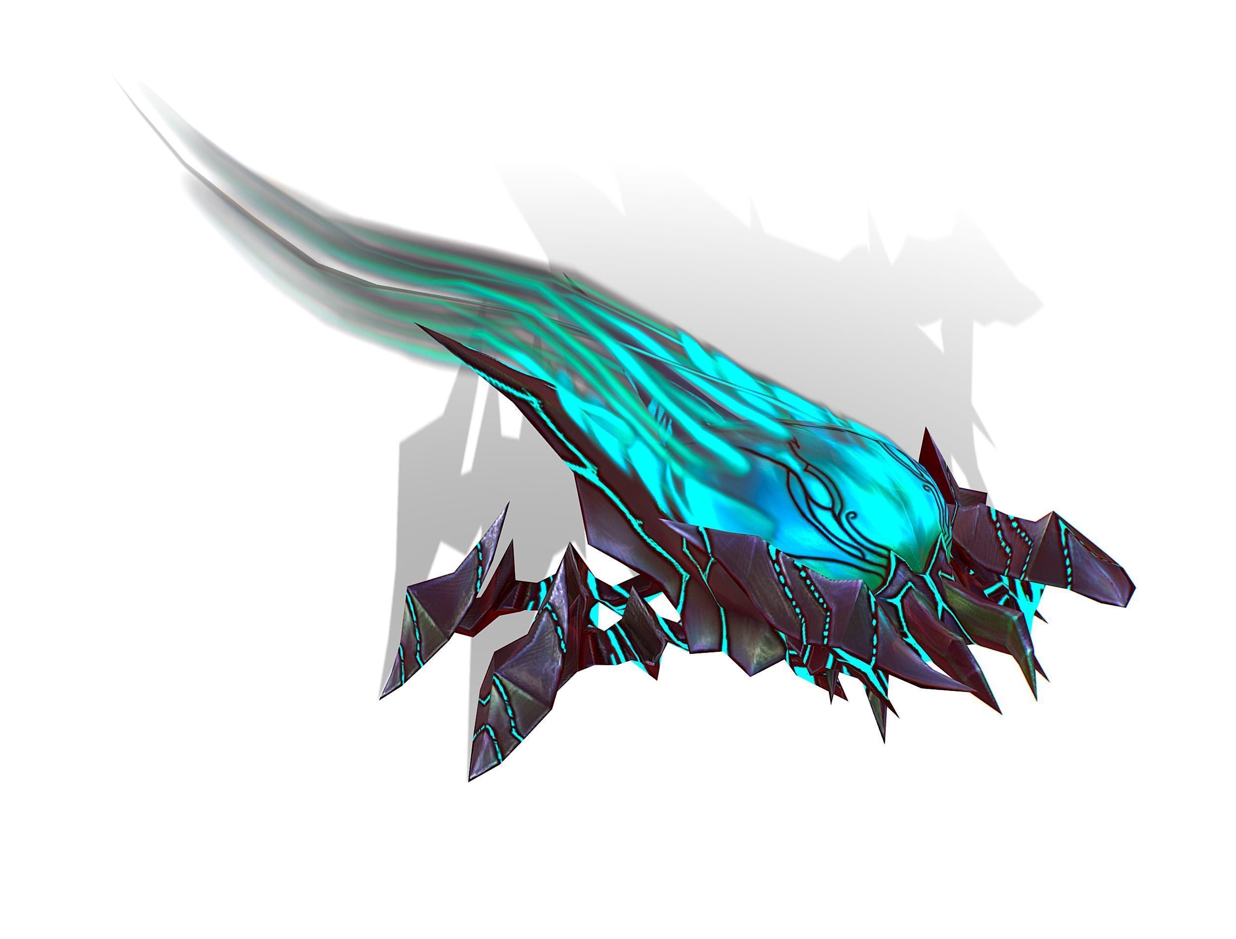 animated mystical neon beetle Low-poly 3D model_14