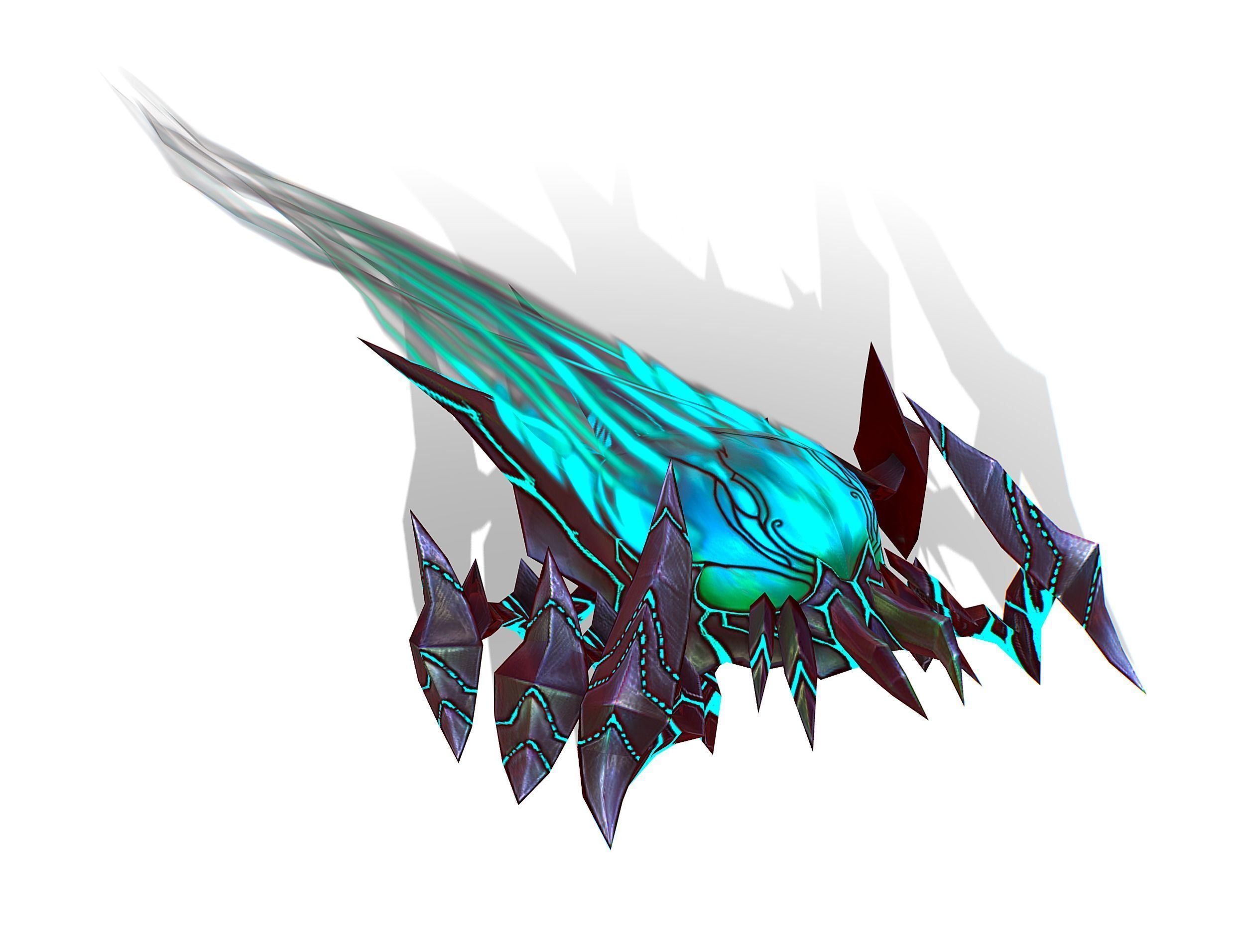 animated mystical neon beetle Low-poly 3D model_7