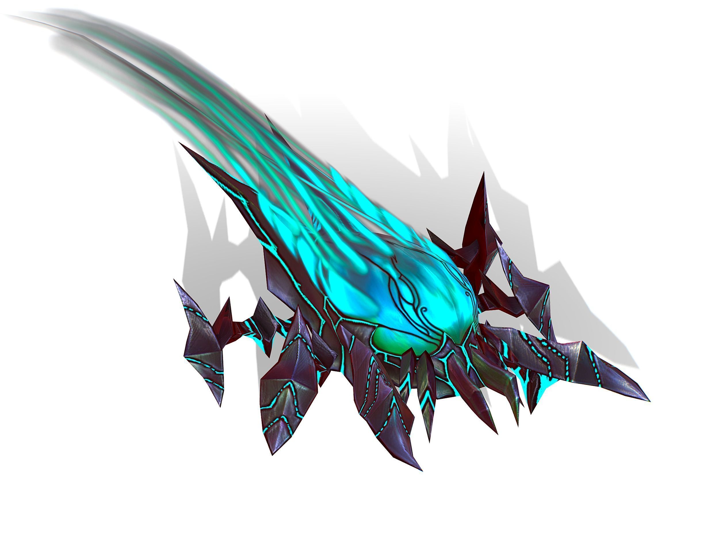 animated mystical neon beetle Low-poly 3D model_10