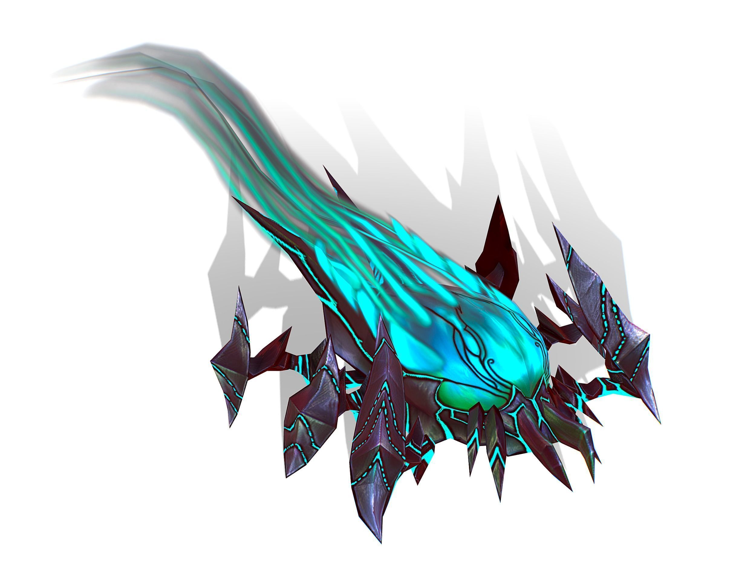 animated mystical neon beetle Low-poly 3D model_24