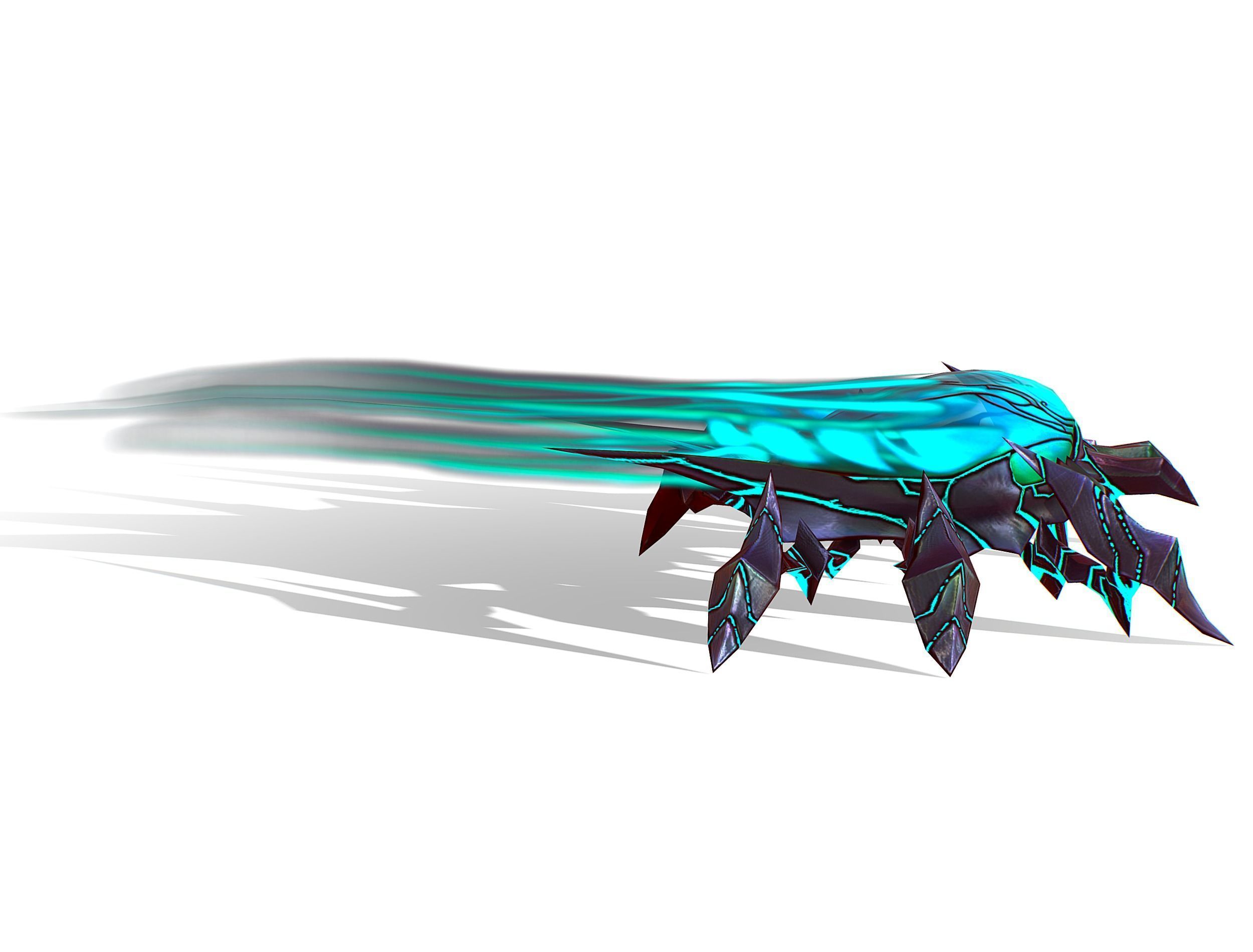 animated mystical neon beetle Low-poly 3D model_40