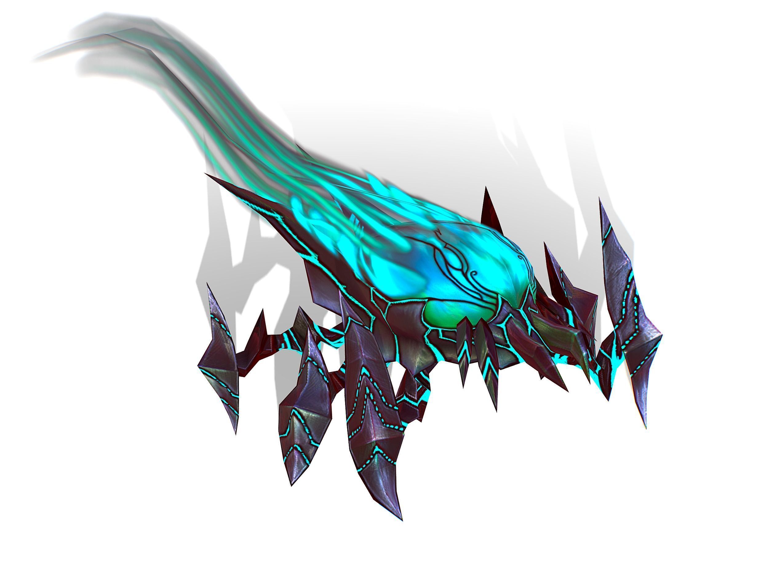 animated mystical neon beetle Low-poly 3D model_22