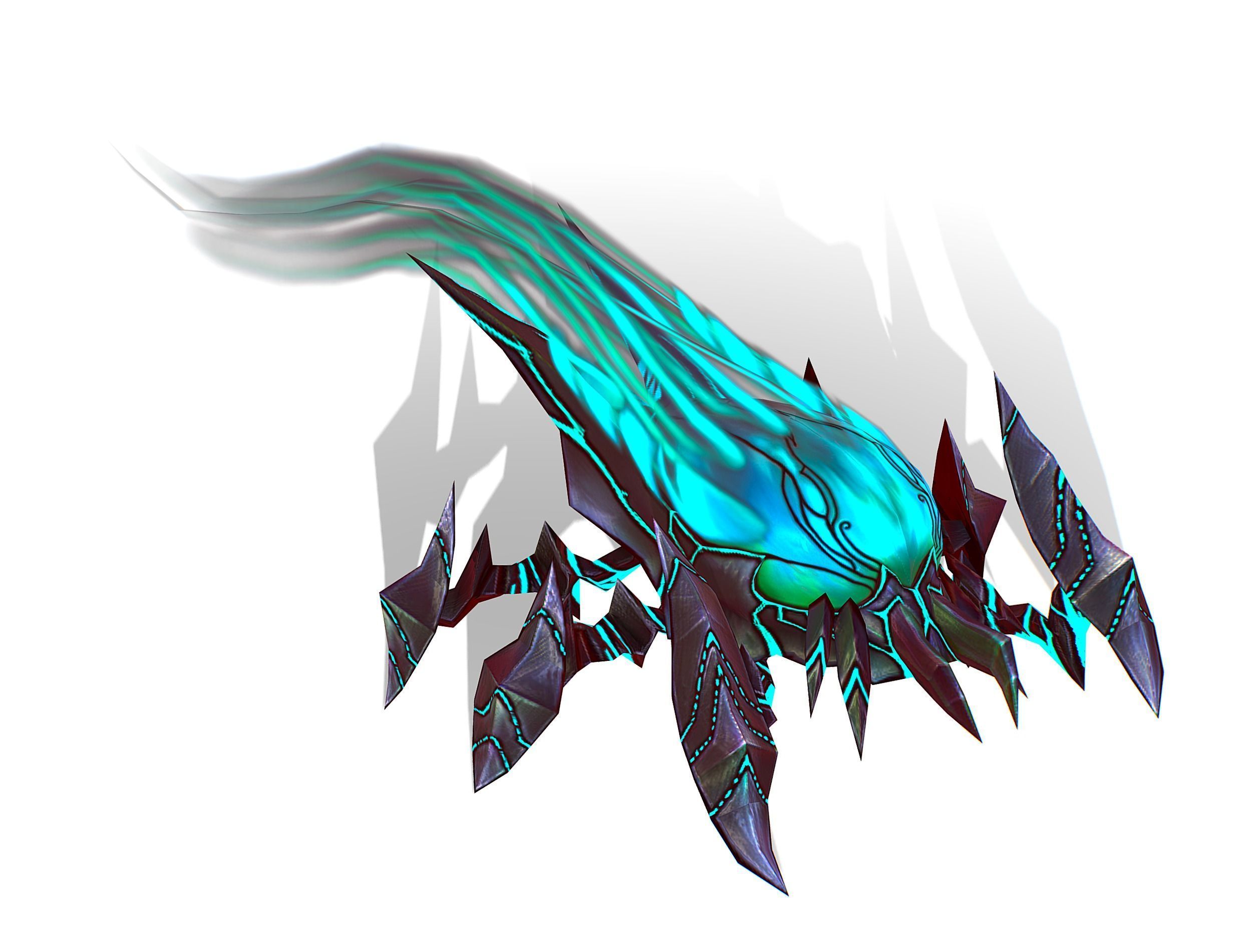 animated mystical neon beetle Low-poly 3D model_15